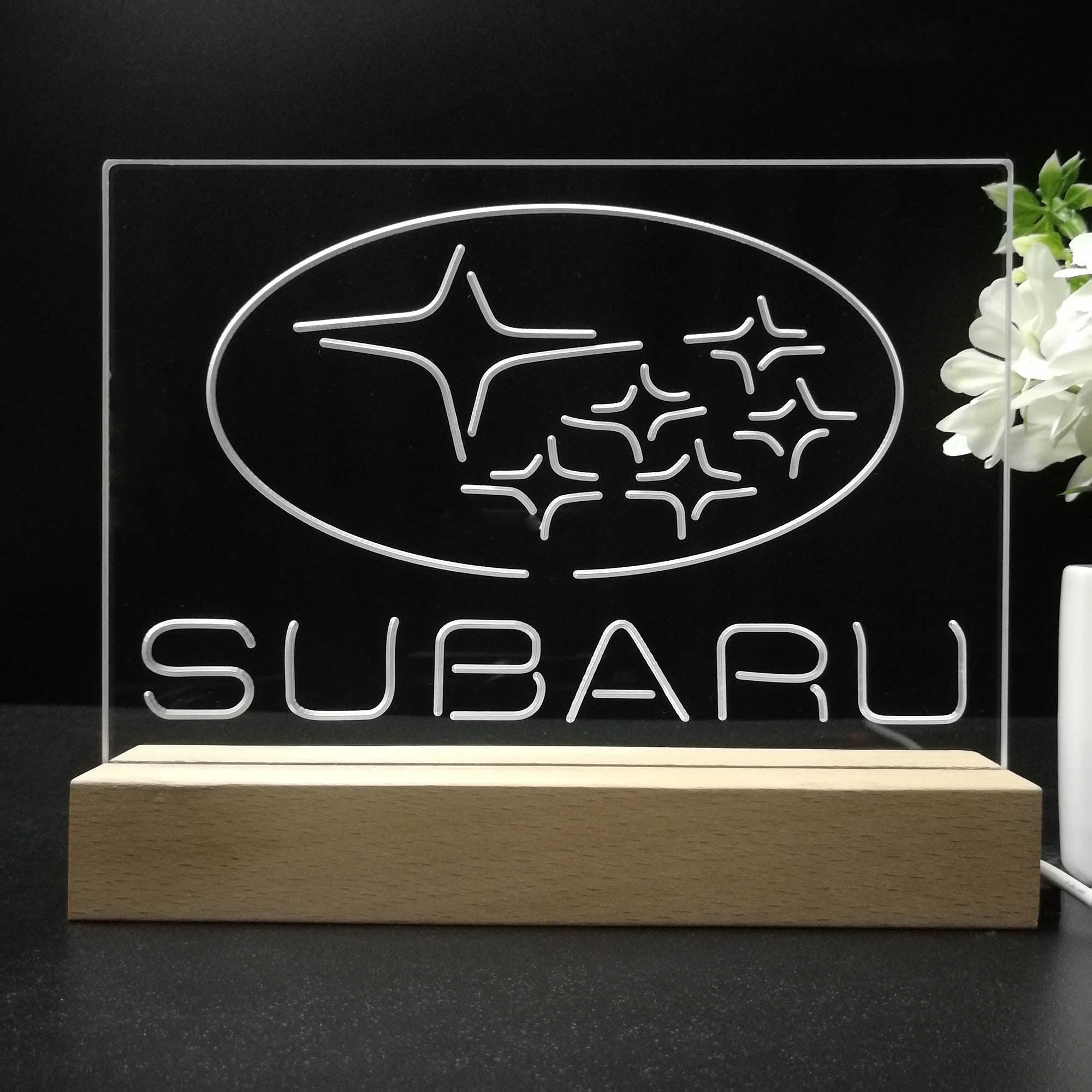 Subaru Car 3D LED Illusion Night Light