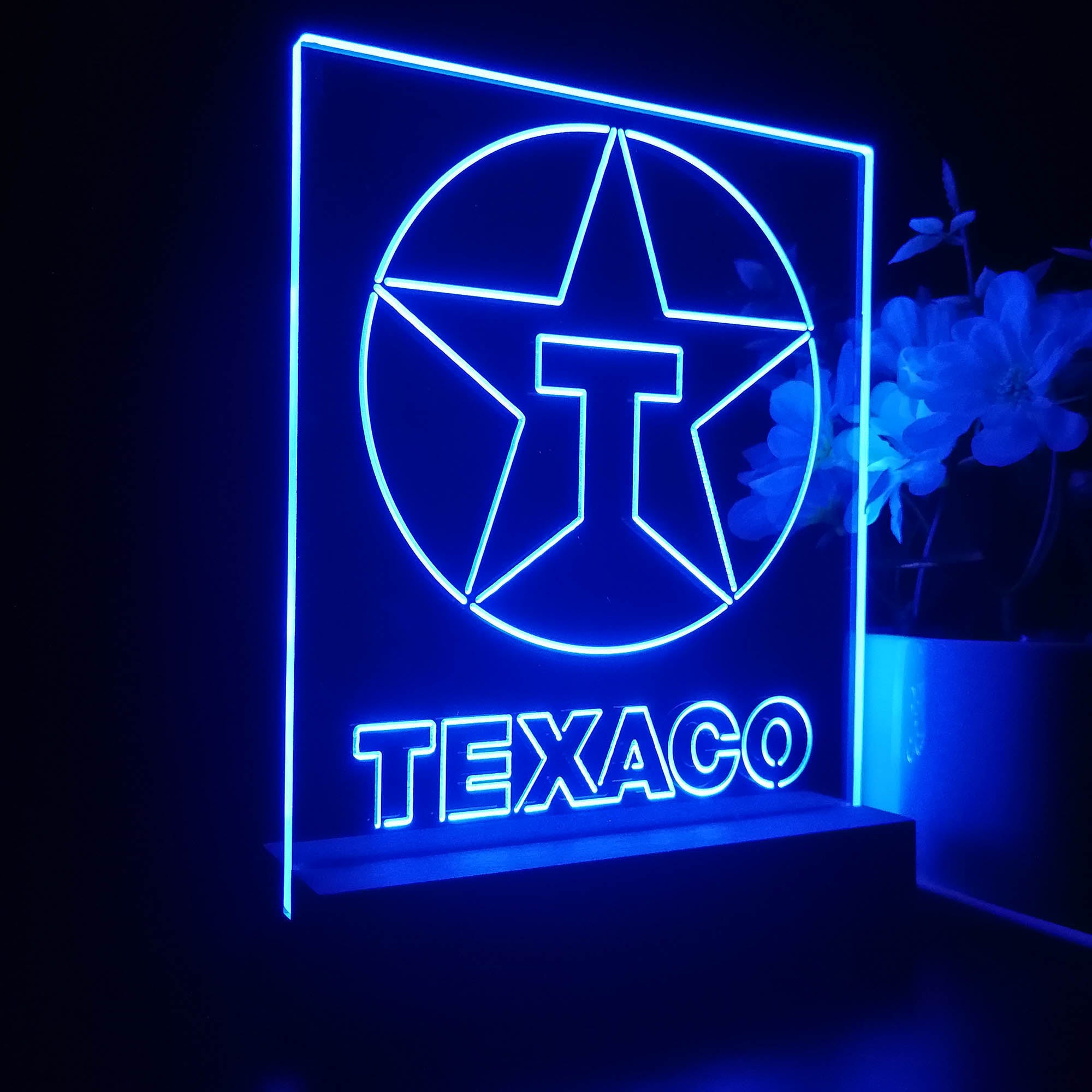 Texaco Oil Station 3D LED Illusion Night Light