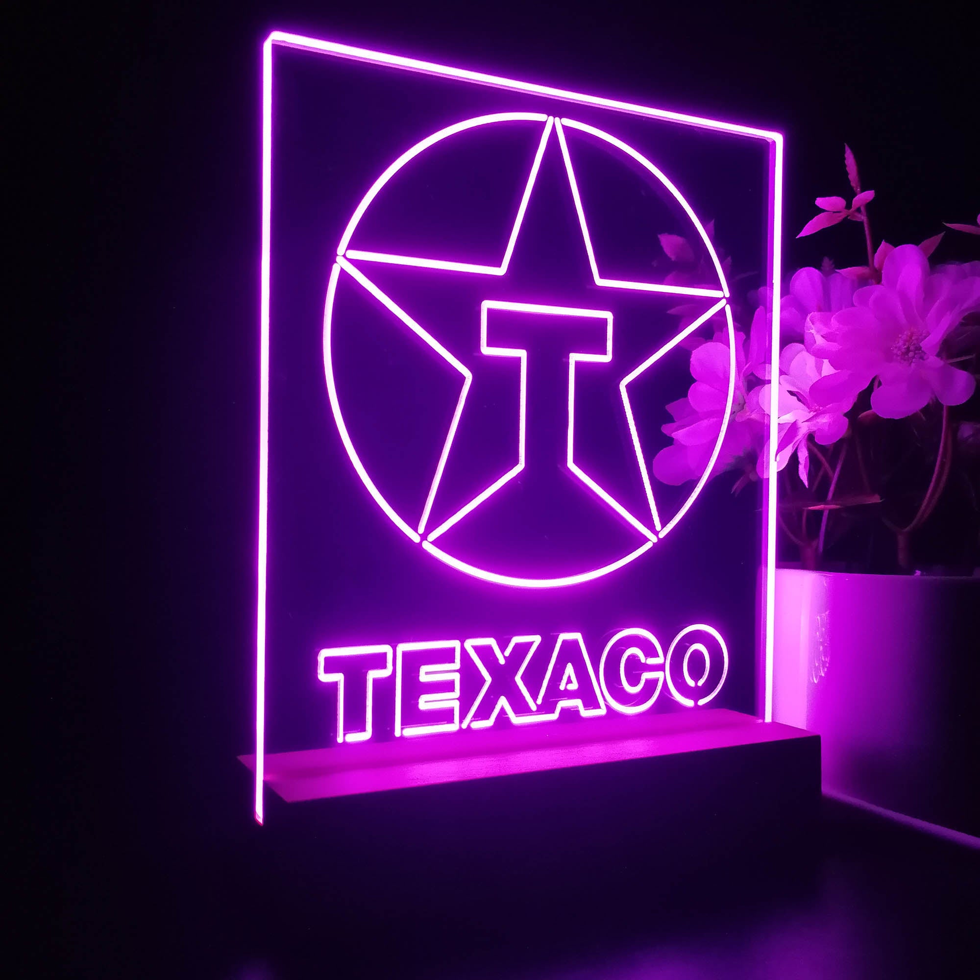 Texaco Oil Station 3D LED Illusion Night Light