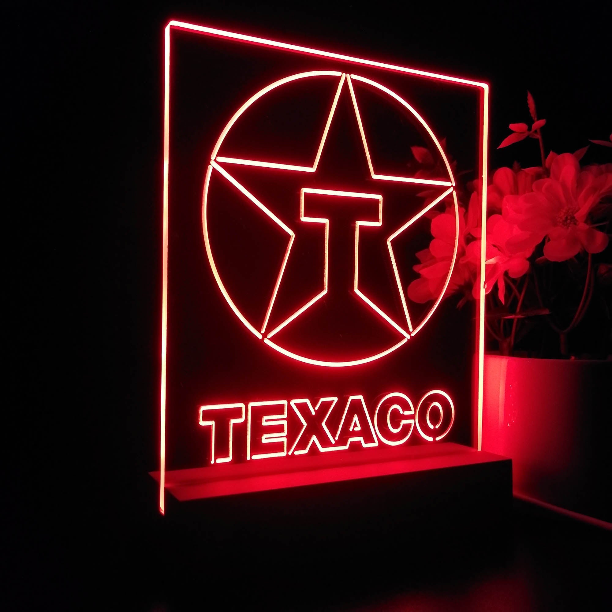 Texaco Oil Station 3D LED Illusion Night Light