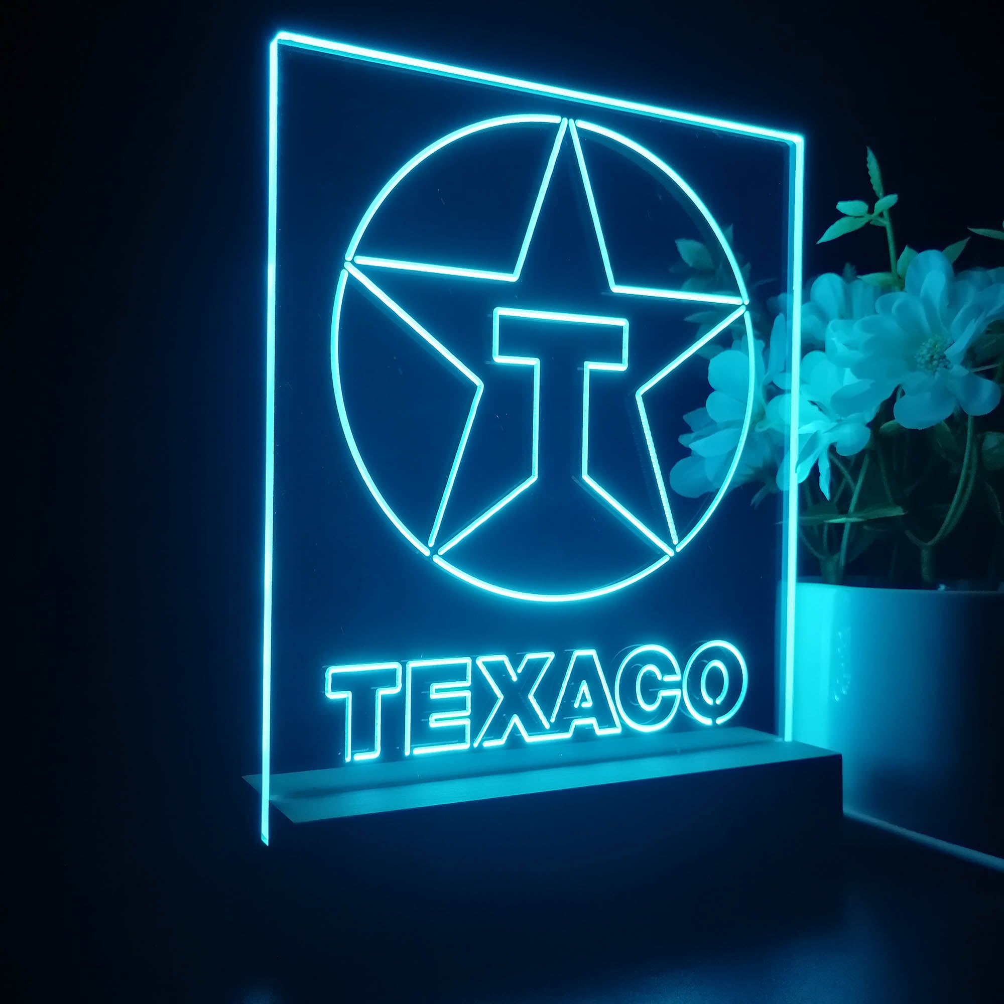 Texaco Oil Station 3D LED Illusion Night Light