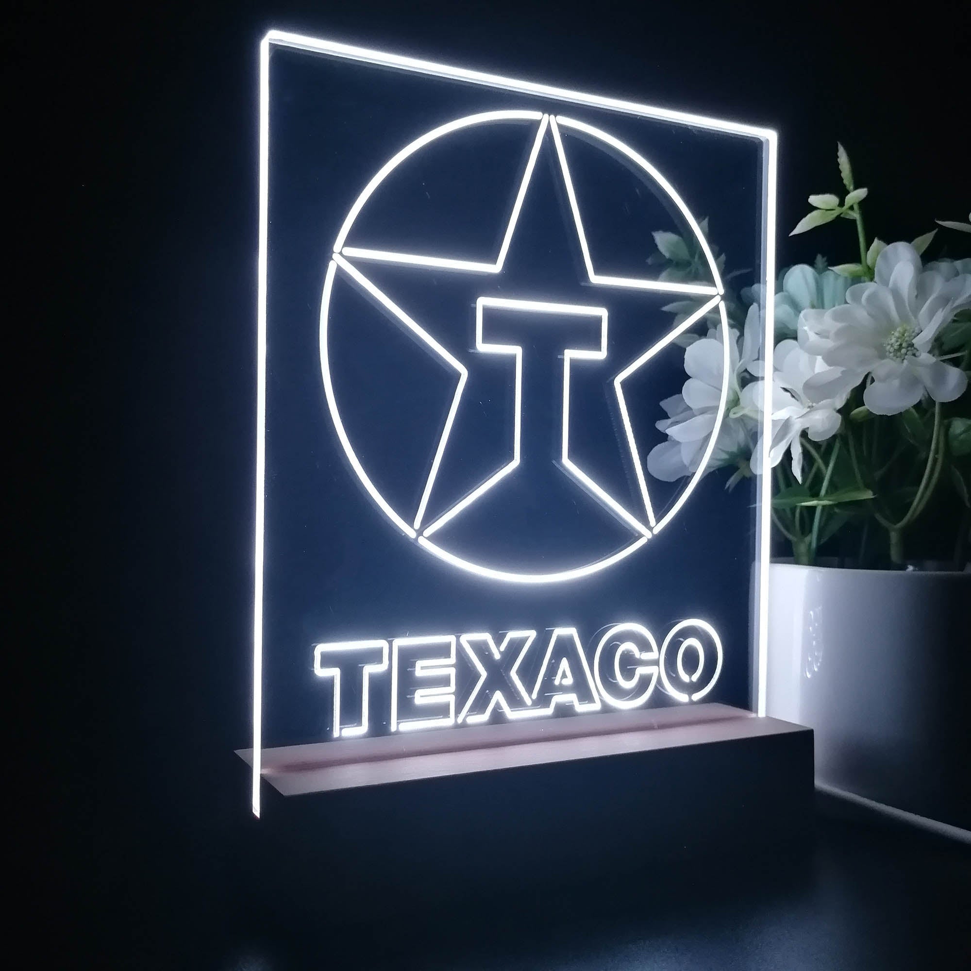 Texaco Oil Station 3D LED Illusion Night Light