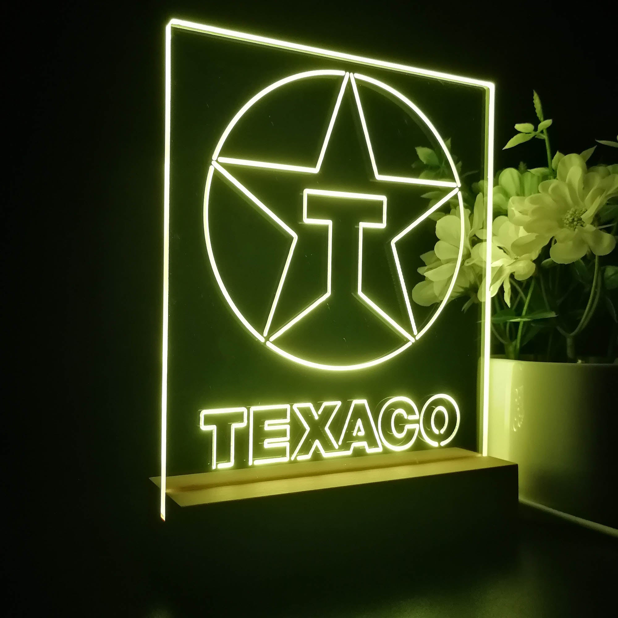 Texaco Oil Station 3D LED Illusion Night Light