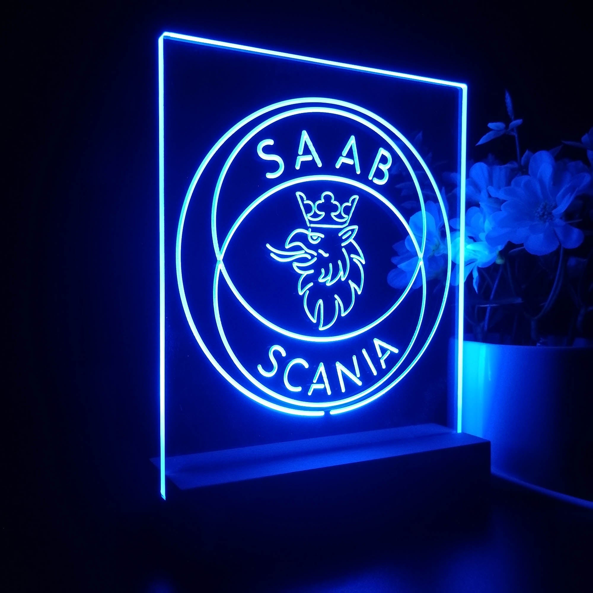 Scania Truck SAAB 3D LED Illusion Night Light