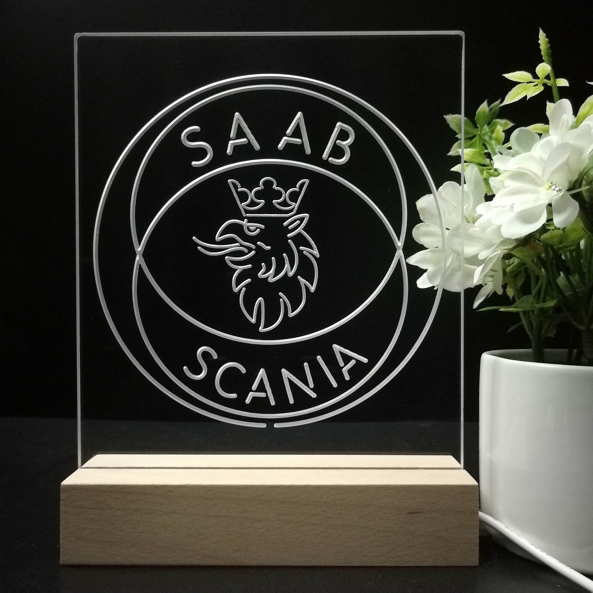 Scania Truck SAAB 3D LED Illusion Night Light