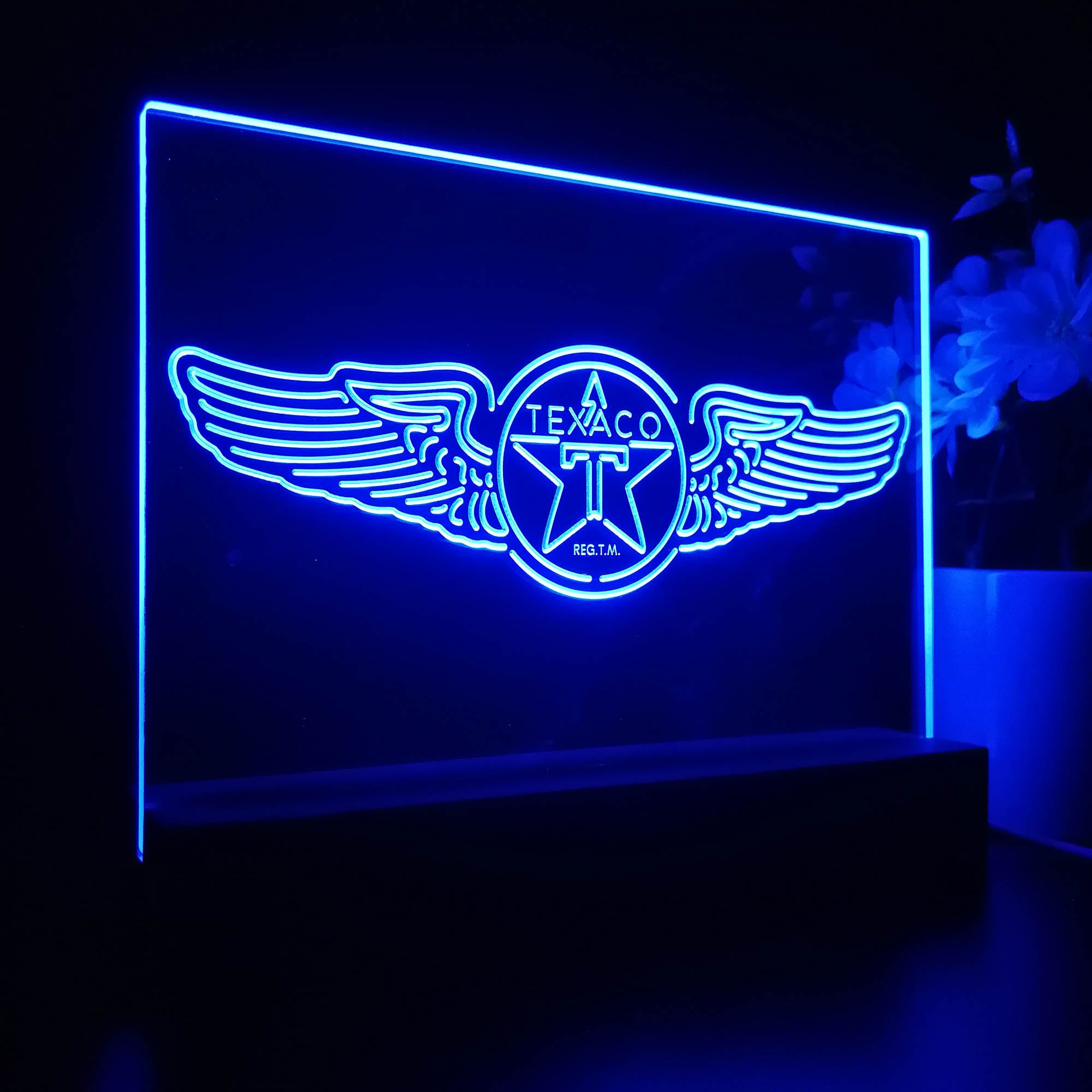 Texaco Oil Wing Star 3D LED Illusion Night Light