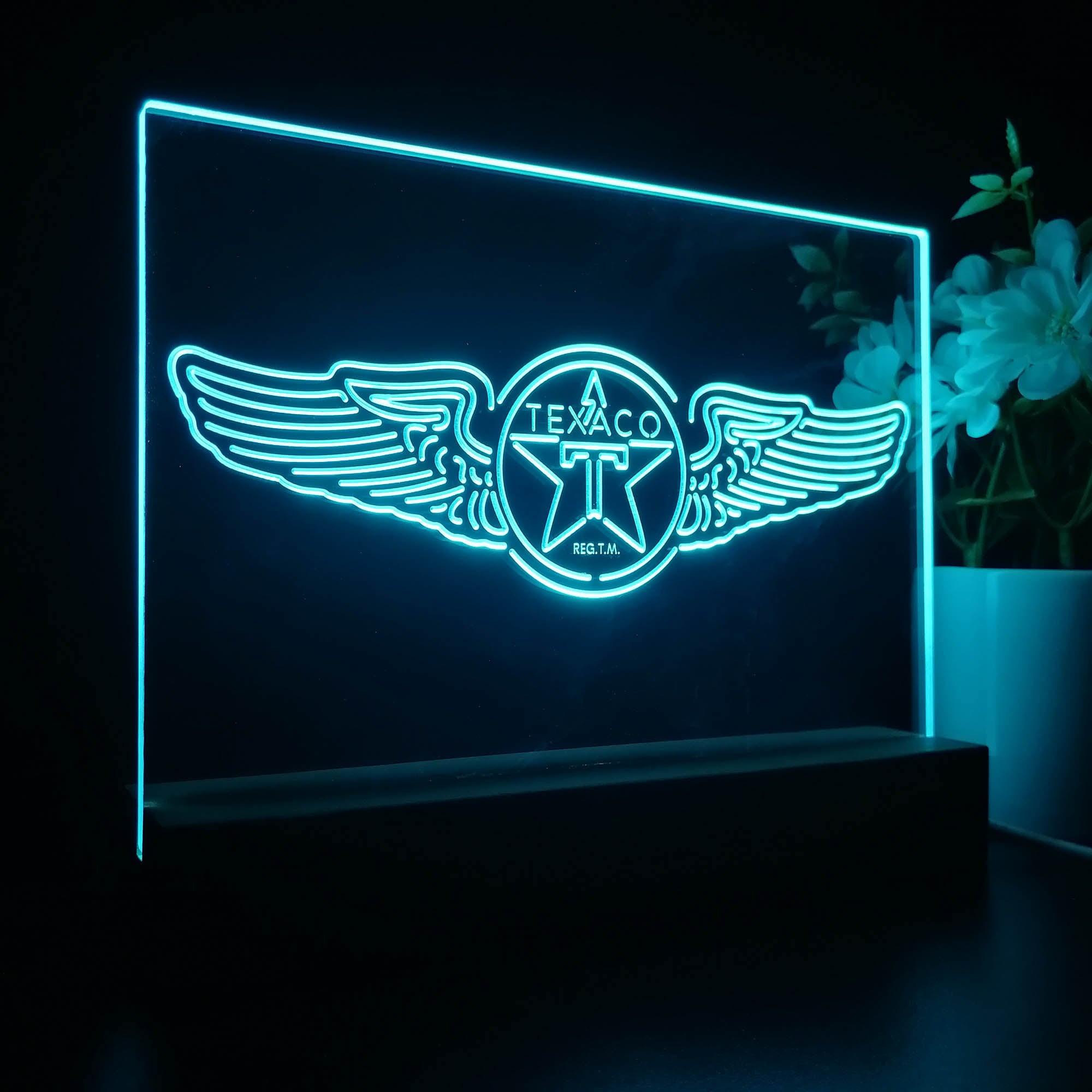 Texaco Oil Wing Star 3D LED Illusion Night Light