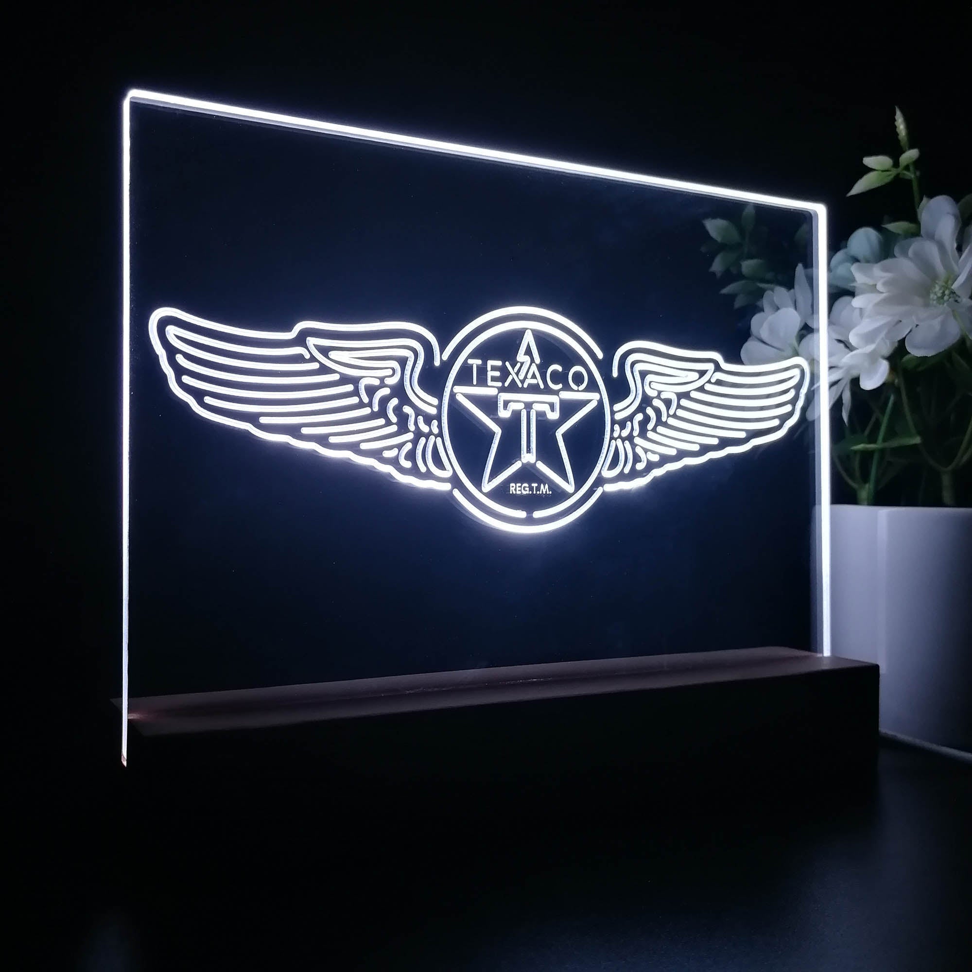 Texaco Oil Wing Star 3D LED Illusion Night Light