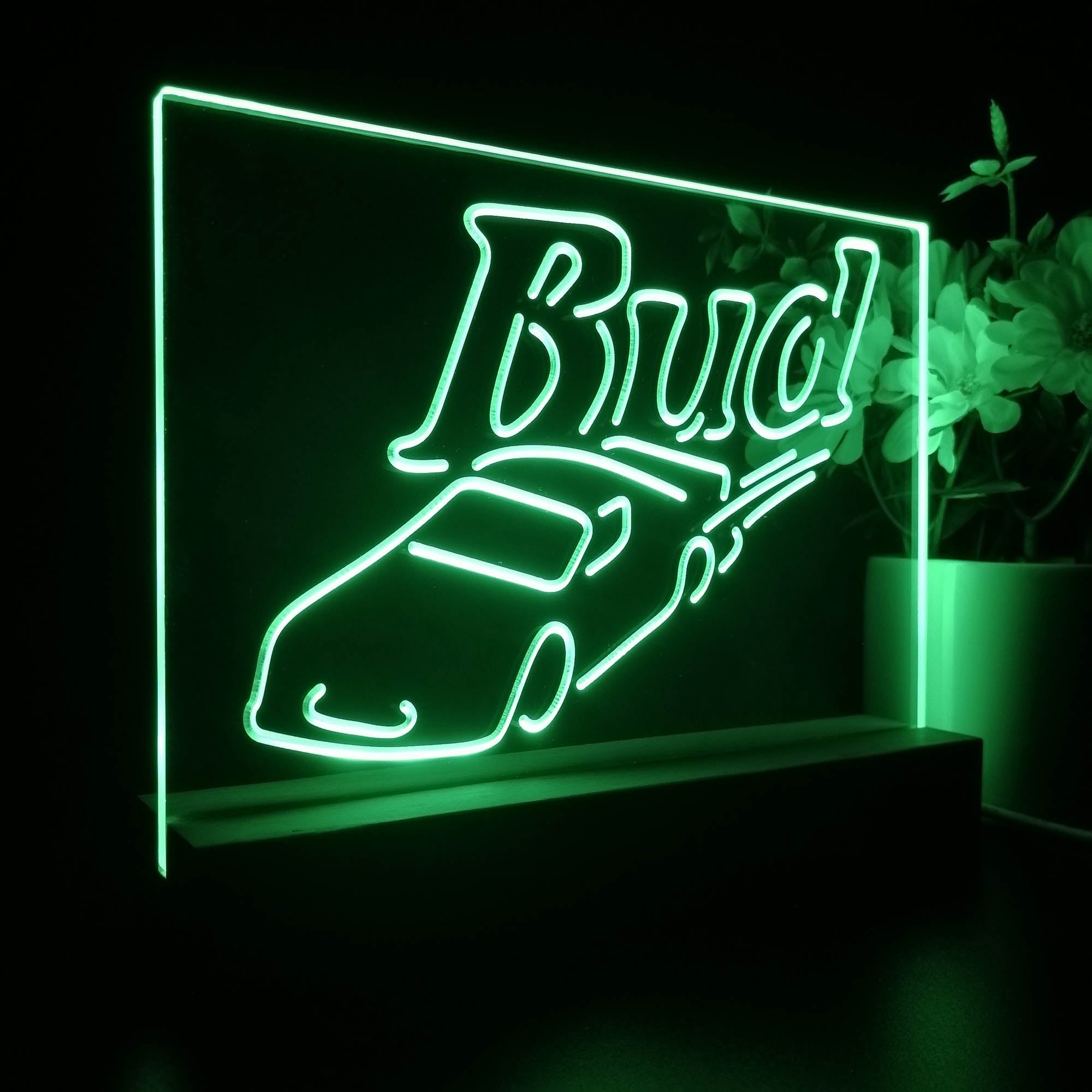 Bud Sport Racing Car 3D LED Illusion Night Light