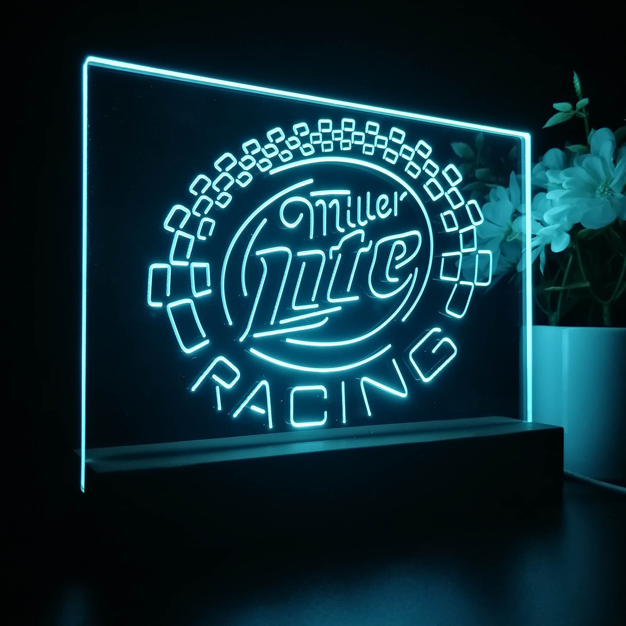 Miller Lite Racing Car 3D LED Illusion Night Light