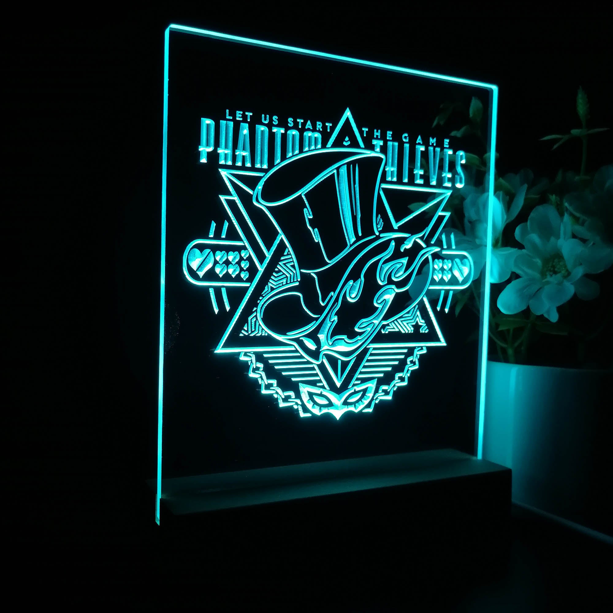 Persona 5 Phantom Thieves 3D LED Optical Illusion Sleep Night Light Table Lamp