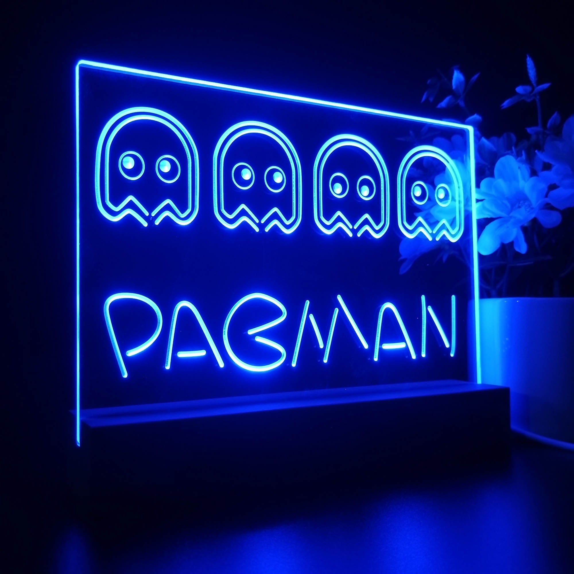 Pacman Game Room D¨¦cor 3D Neon LED Night Light Sign