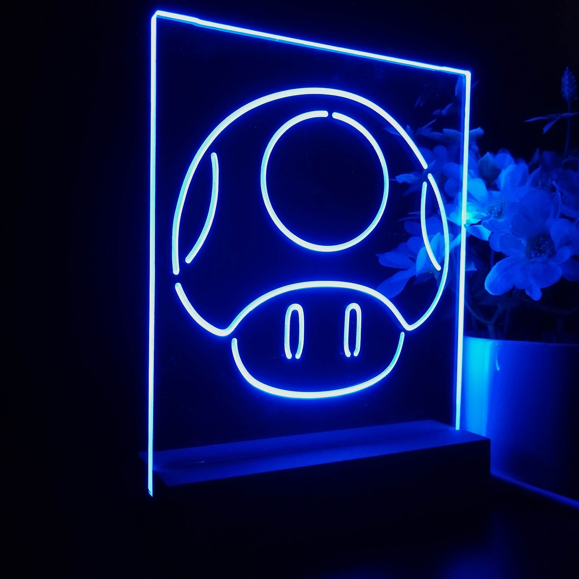 Mario Mushroom 3D Neon LED Night Light Sign Table Lamp