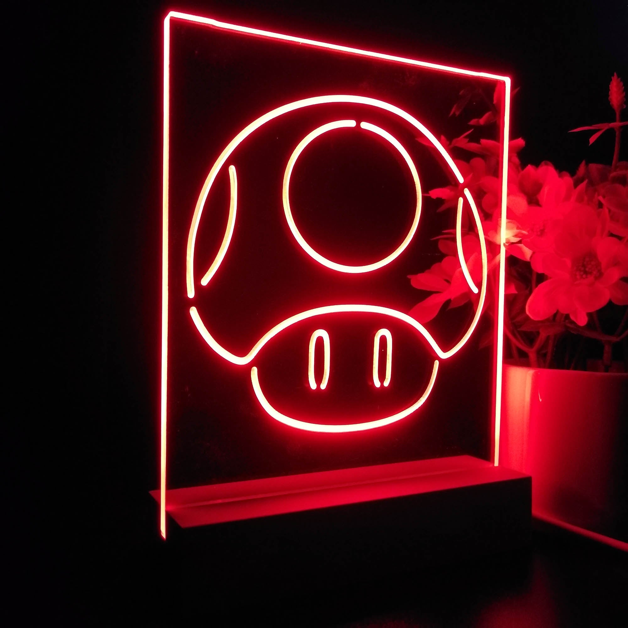 Mario Mushroom 3D Neon LED Night Light Sign Table Lamp