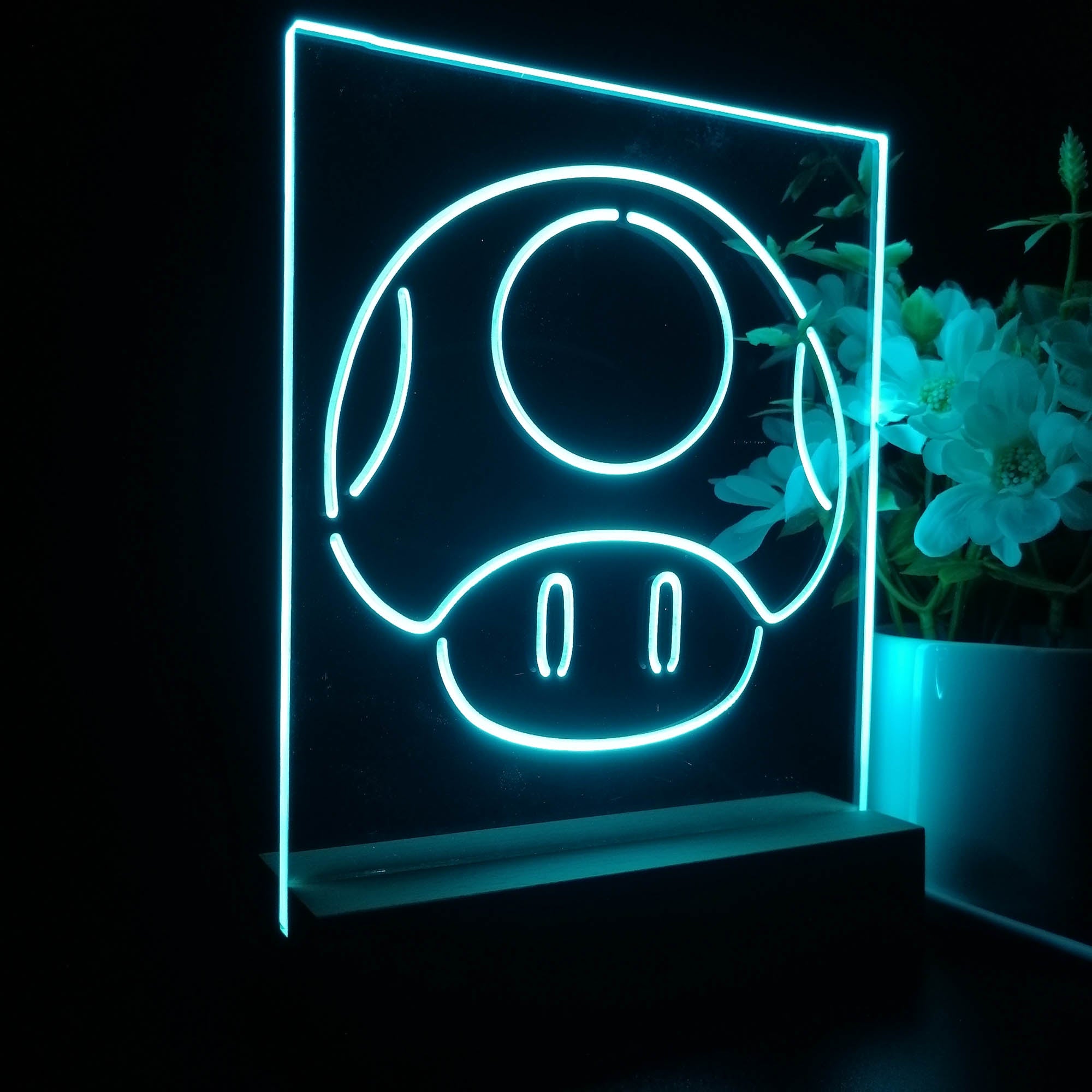 Mario Mushroom 3D Neon LED Night Light Sign Table Lamp