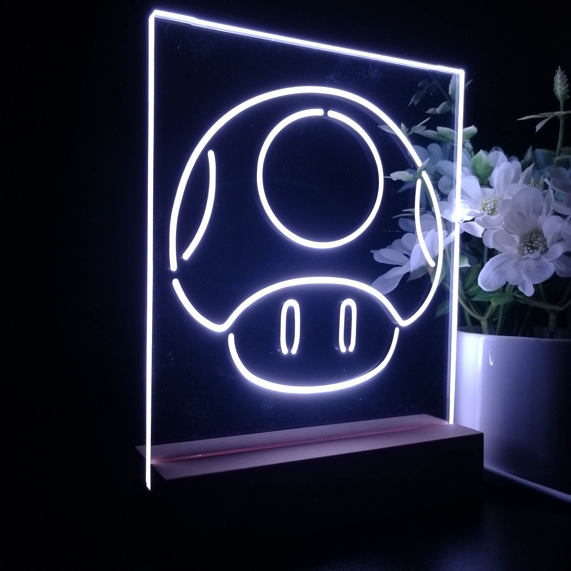 Mario Mushroom 3D Neon LED Night Light Sign Table Lamp