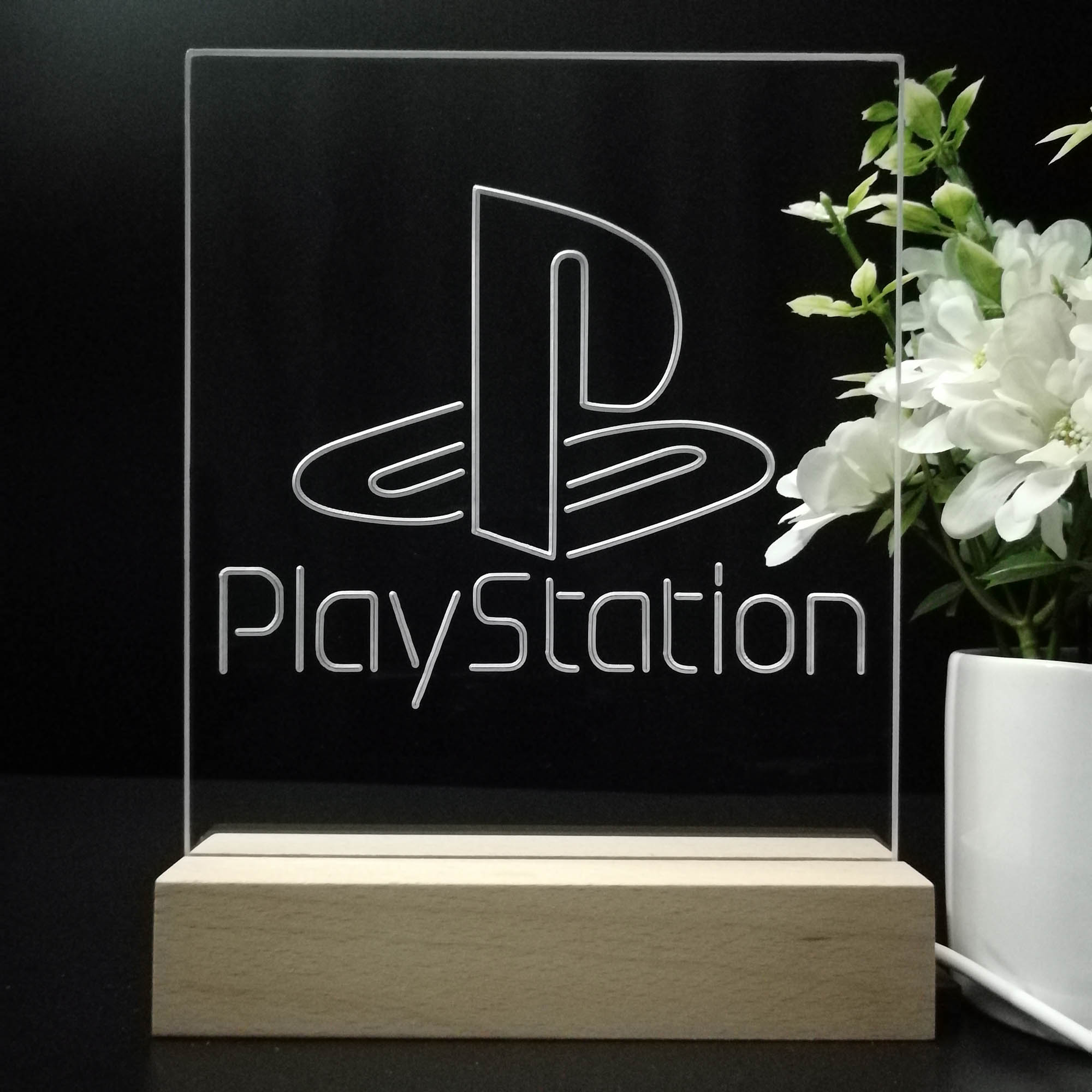 Playstation 3D Neon LED Night Light Sign Table Lamp