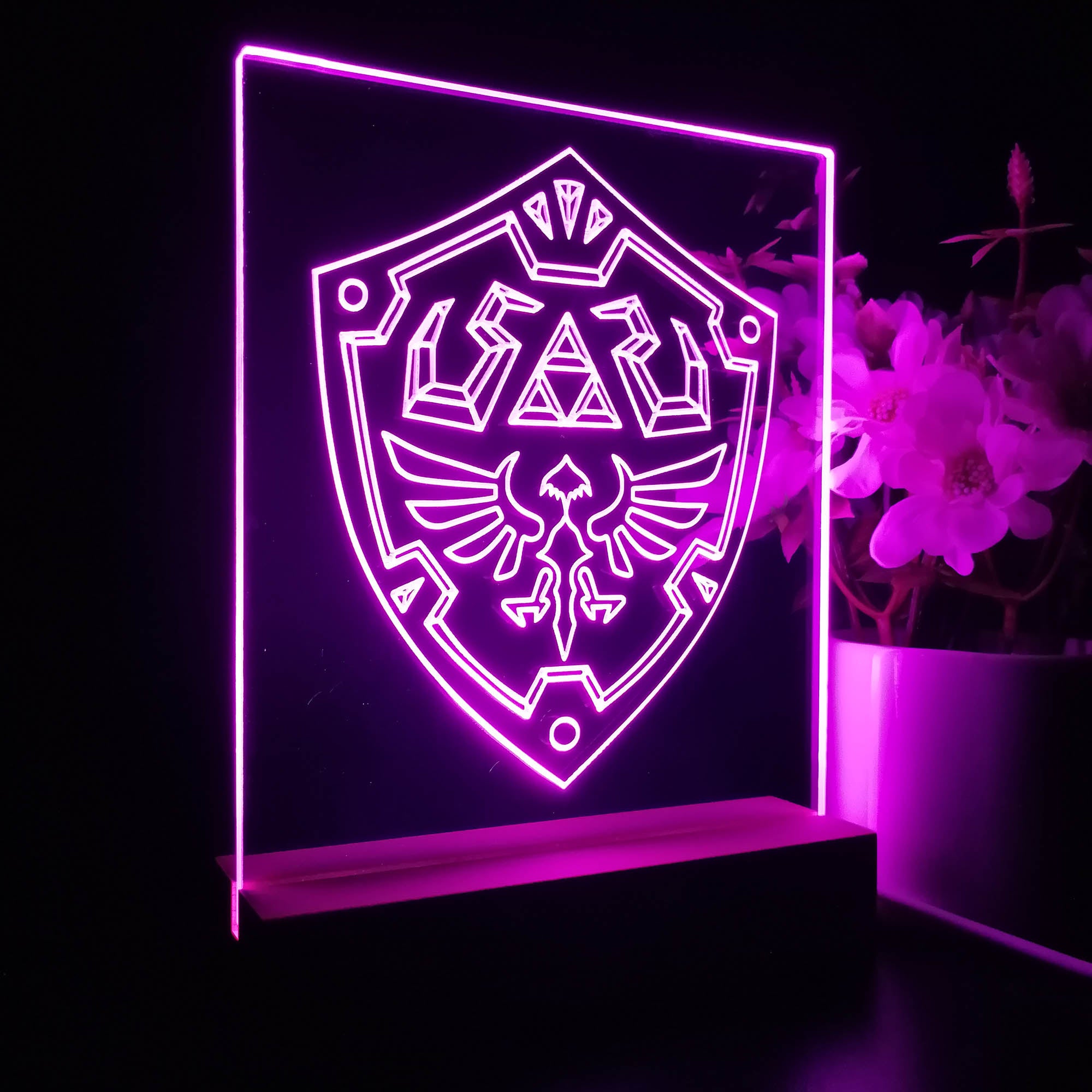 Zelda Shield Anime Night Light 3D Illusion Lamp