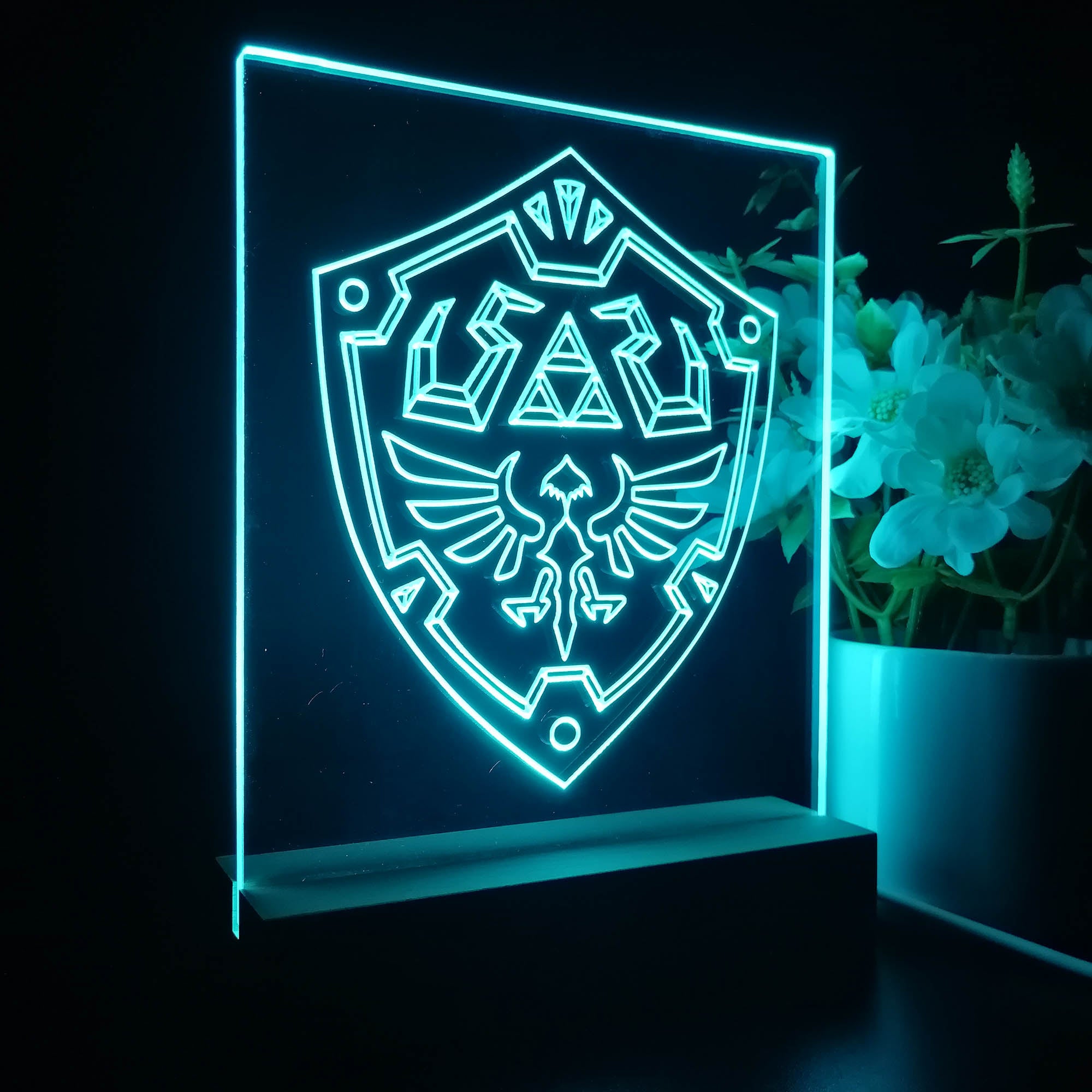 Zelda Shield 3D Neon LED Night Light Sign Table Lamp