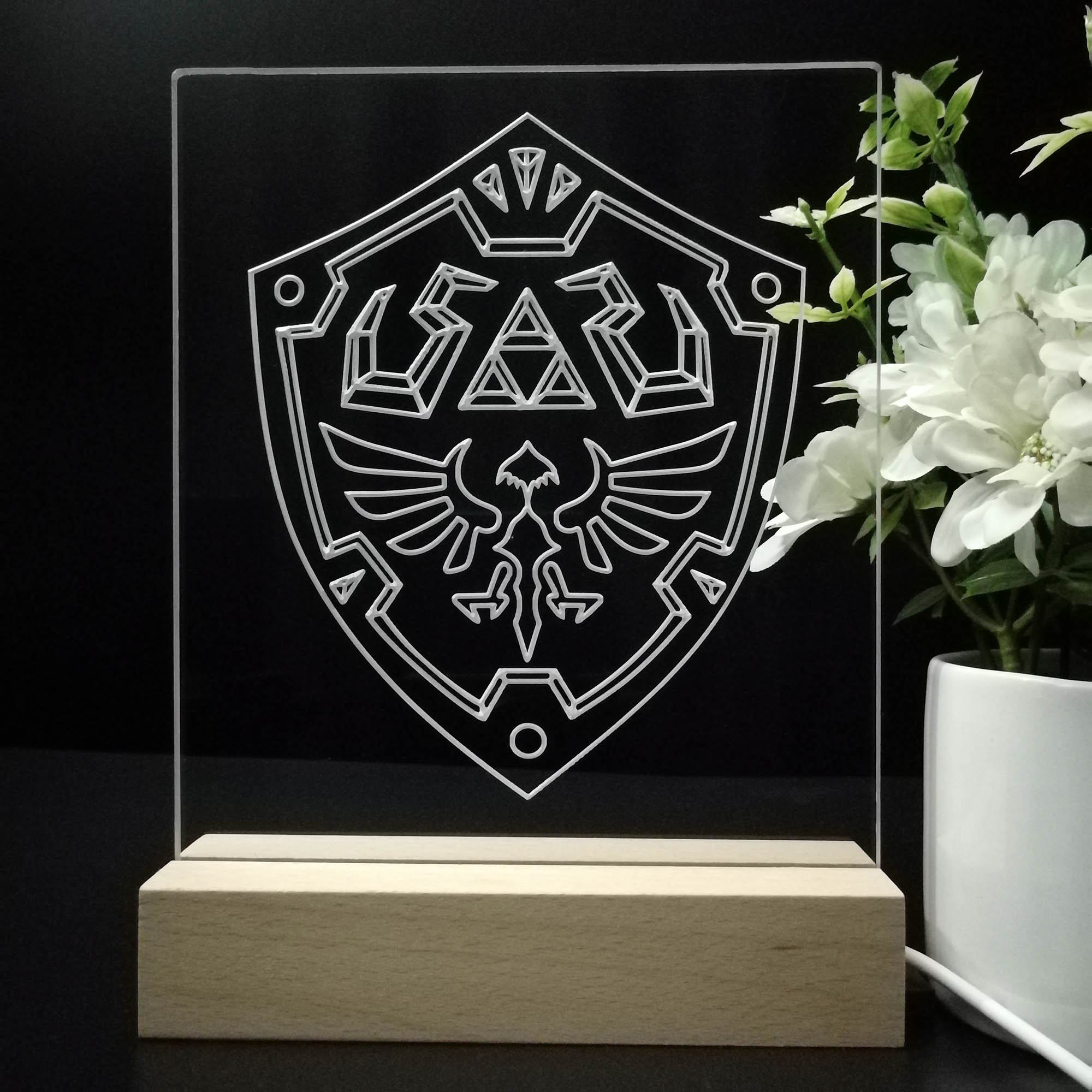 Zelda Shield 3D Neon LED Night Light Sign Table Lamp