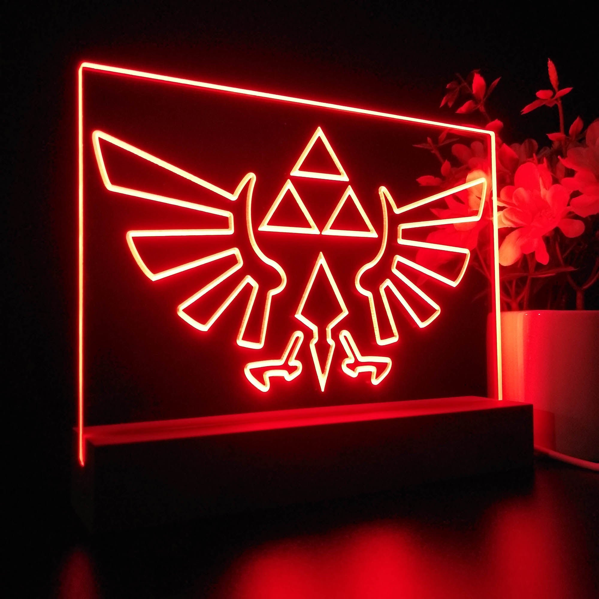 The Legend of Zelda Triforce 3D LED Optical Illusion Sleep Night Light