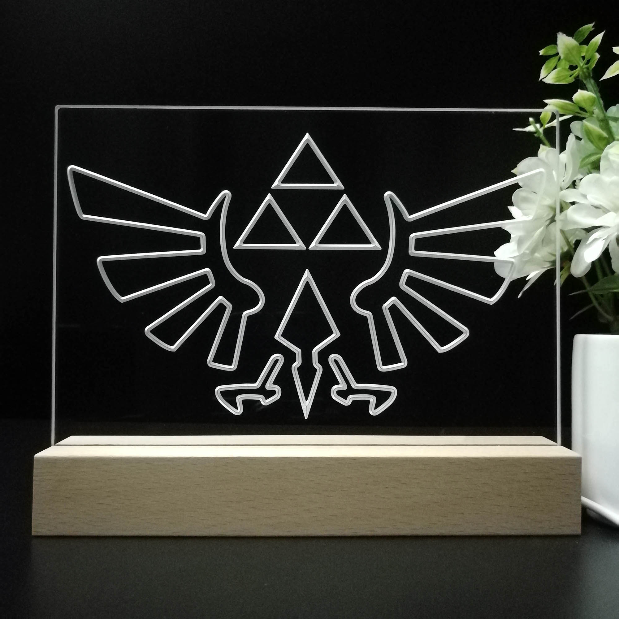 The Legend of Zelda Triforce 3D LED Optical Illusion Sleep Night Light