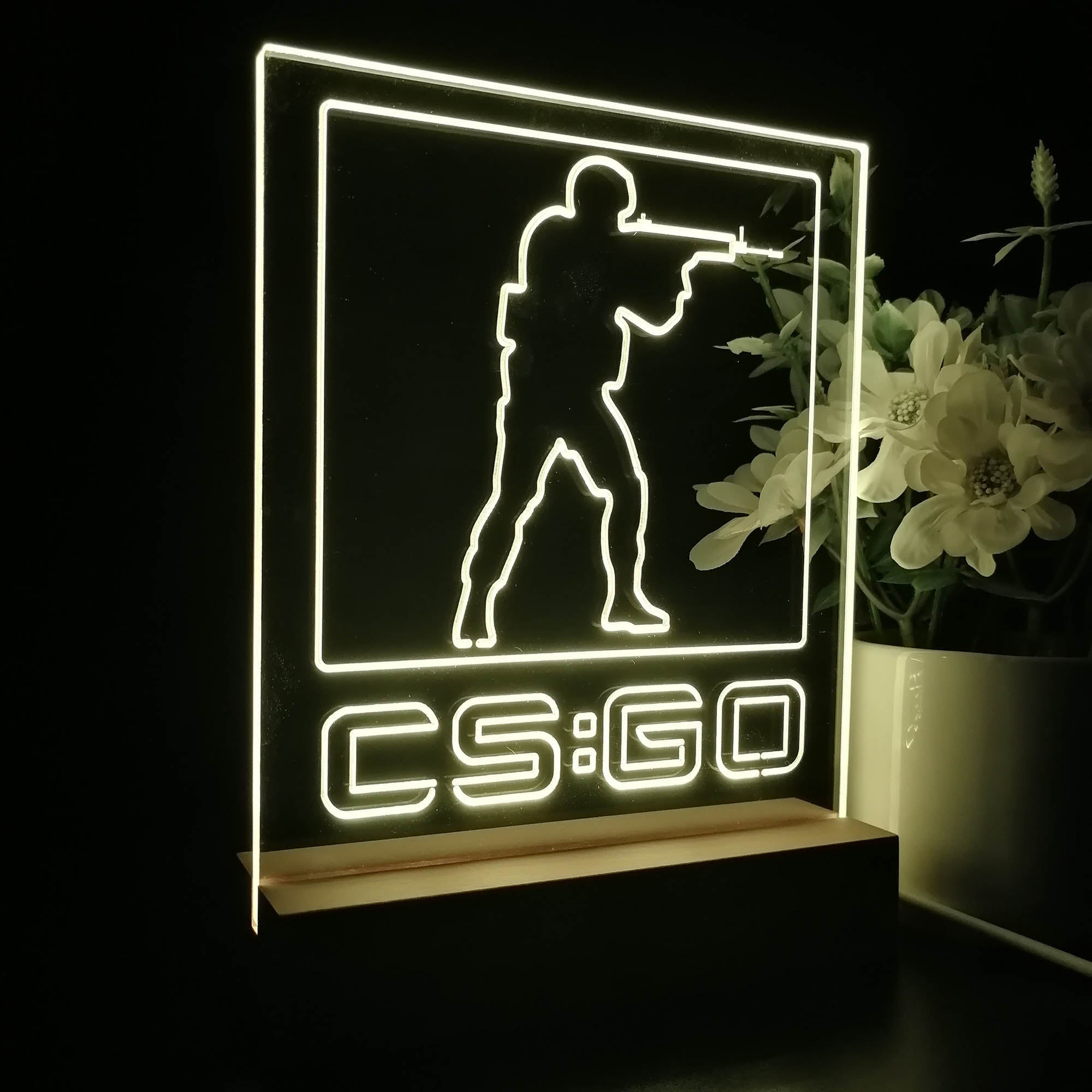 CS：GO3DLED目の錯覚睡眠常夜灯テーブルランプ