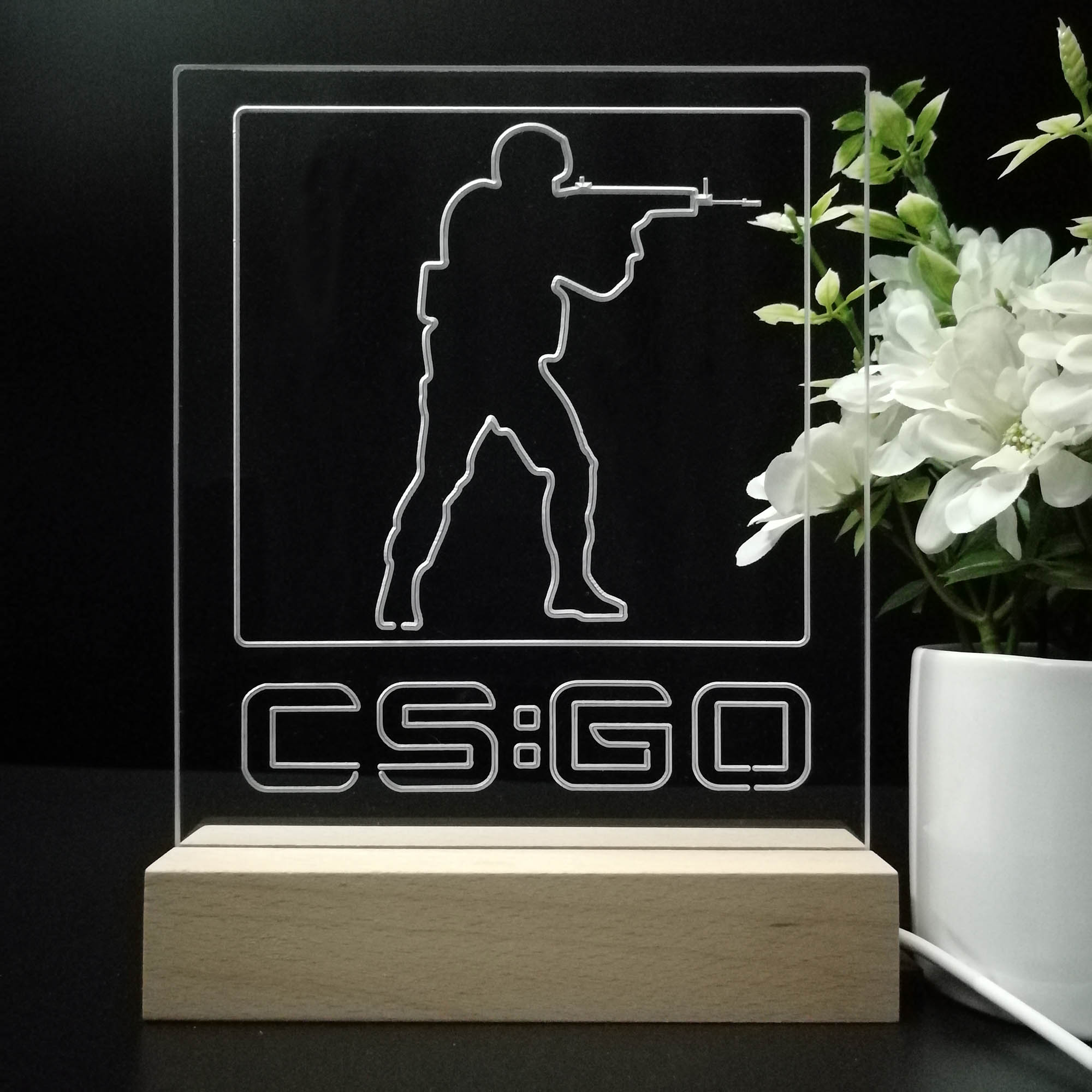 CS：GO3DLED目の錯覚睡眠常夜灯テーブルランプ