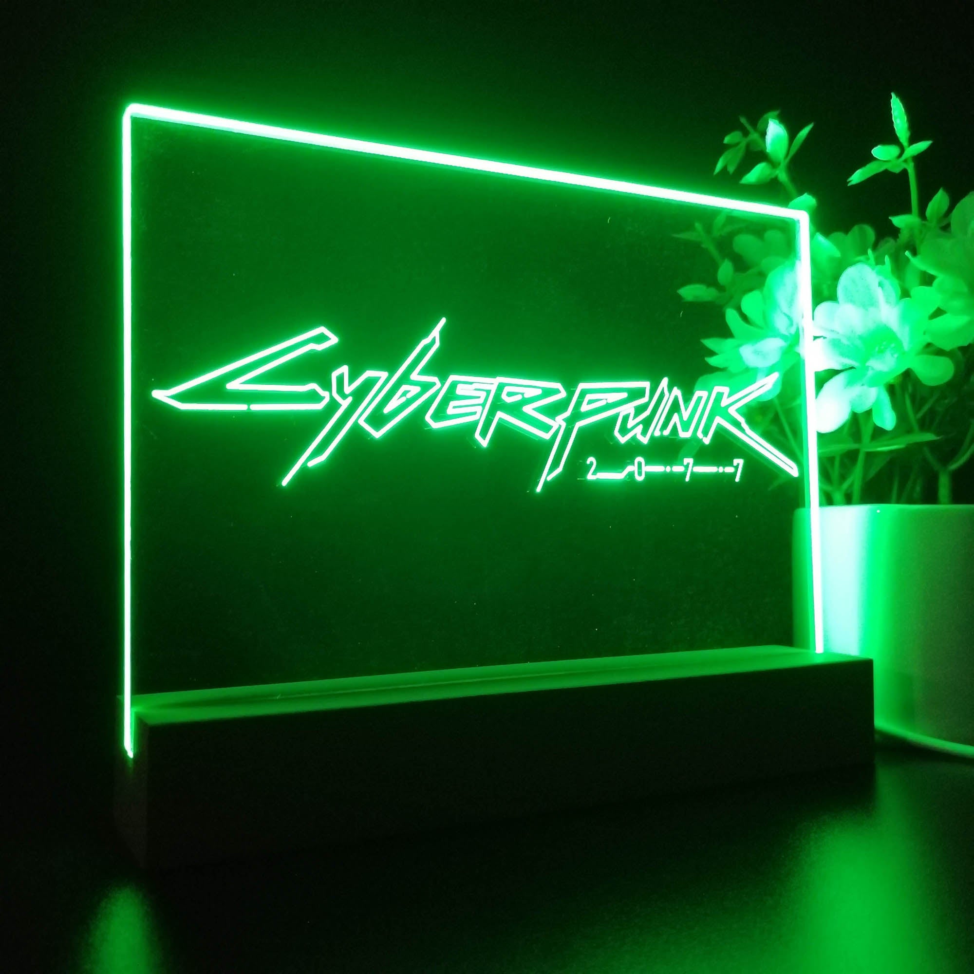 Cyberpunk 2077 Logo 3D LED Night Light Sign