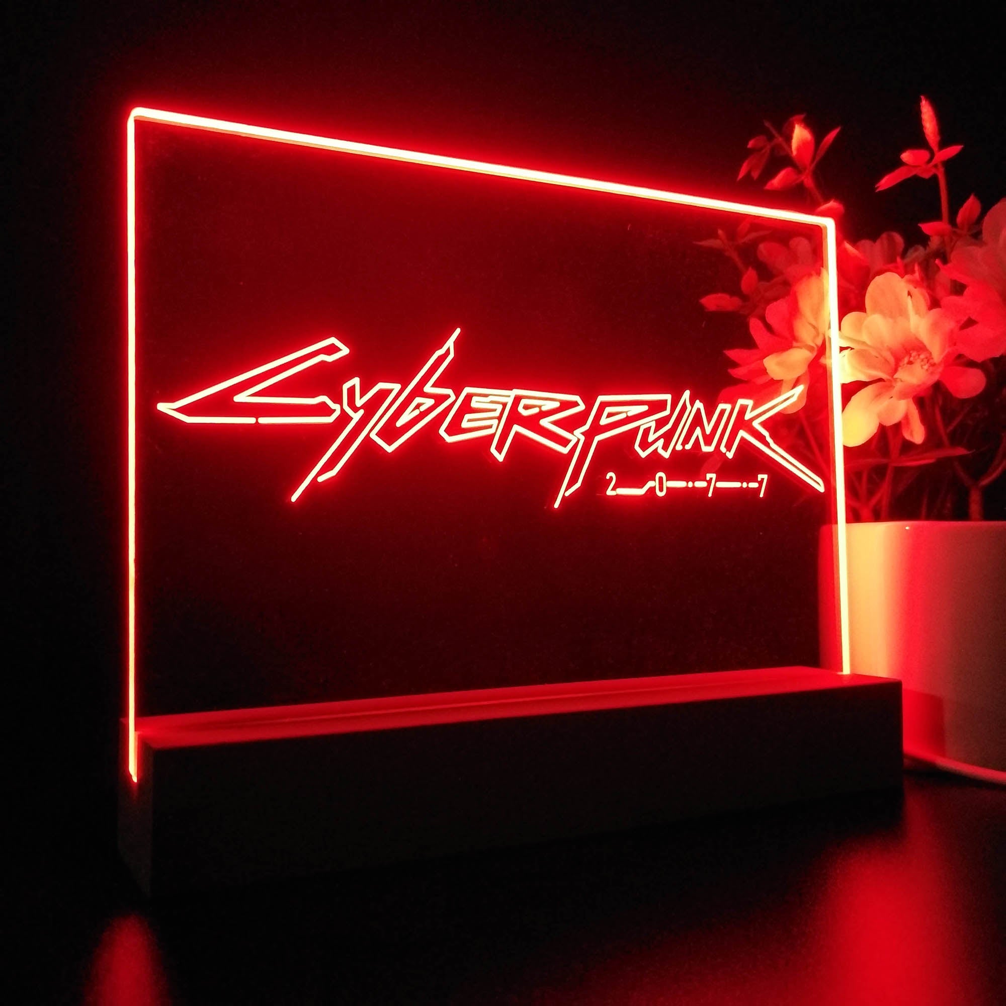 Cyberpunk 2077 Logo 3D LED Night Light Sign