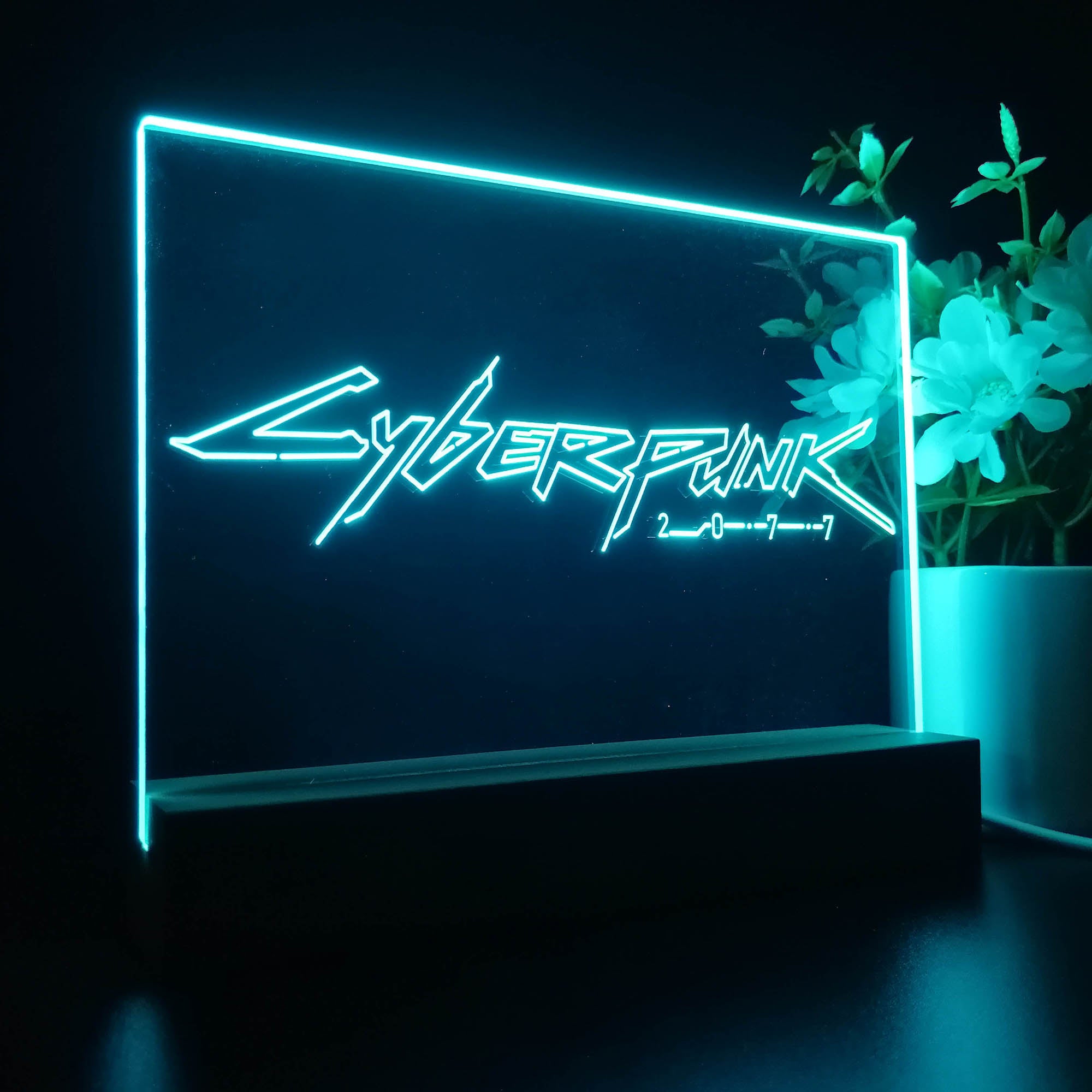 Cyberpunk 2077 Logo 3D LED Night Light Sign