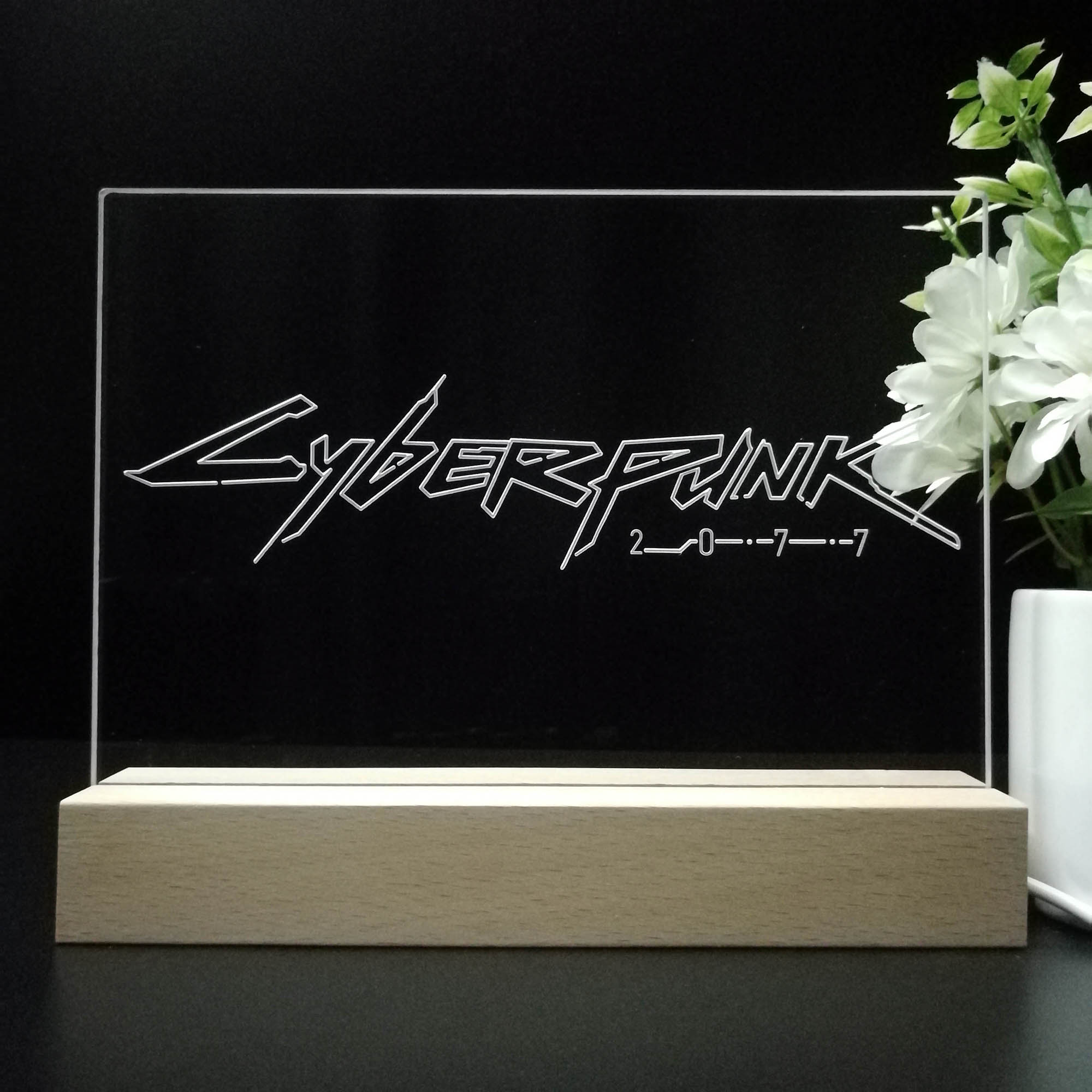 Cyberpunk 2077 Logo 3D LED Night Light Sign