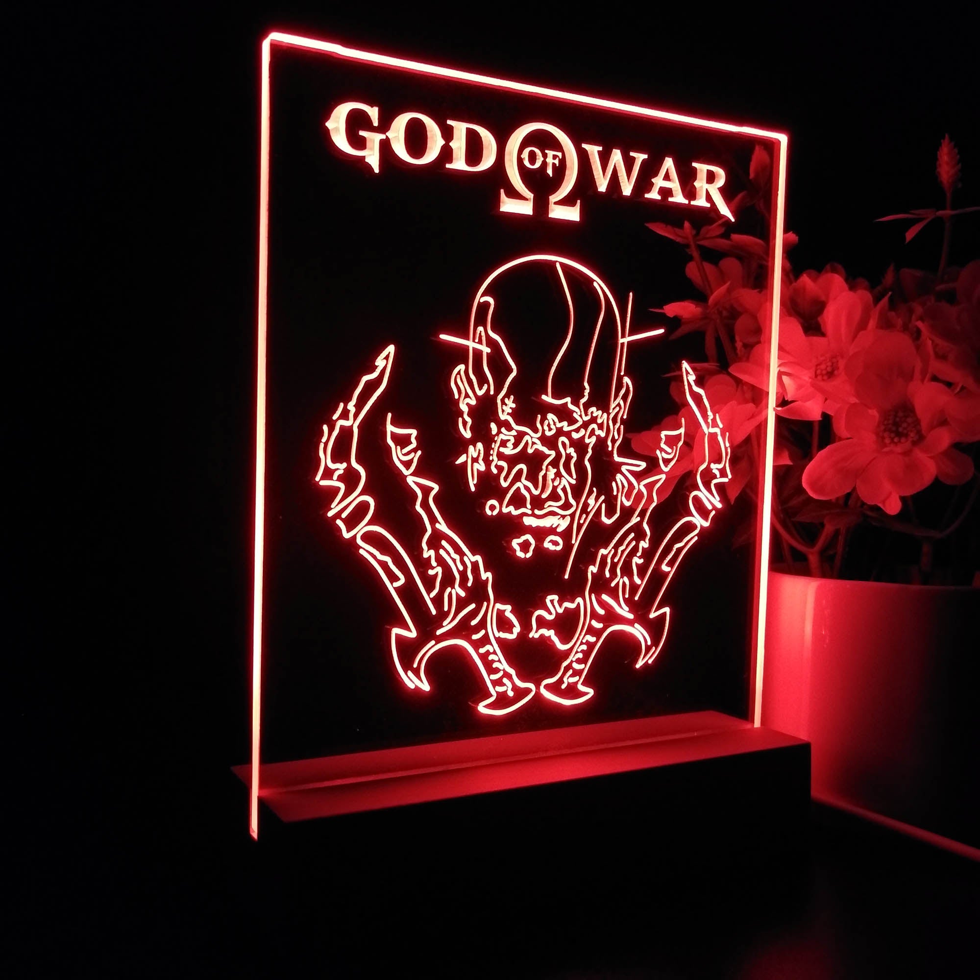 God of War 3D LED Optical Illusion Sleep Night Light Table Lamp