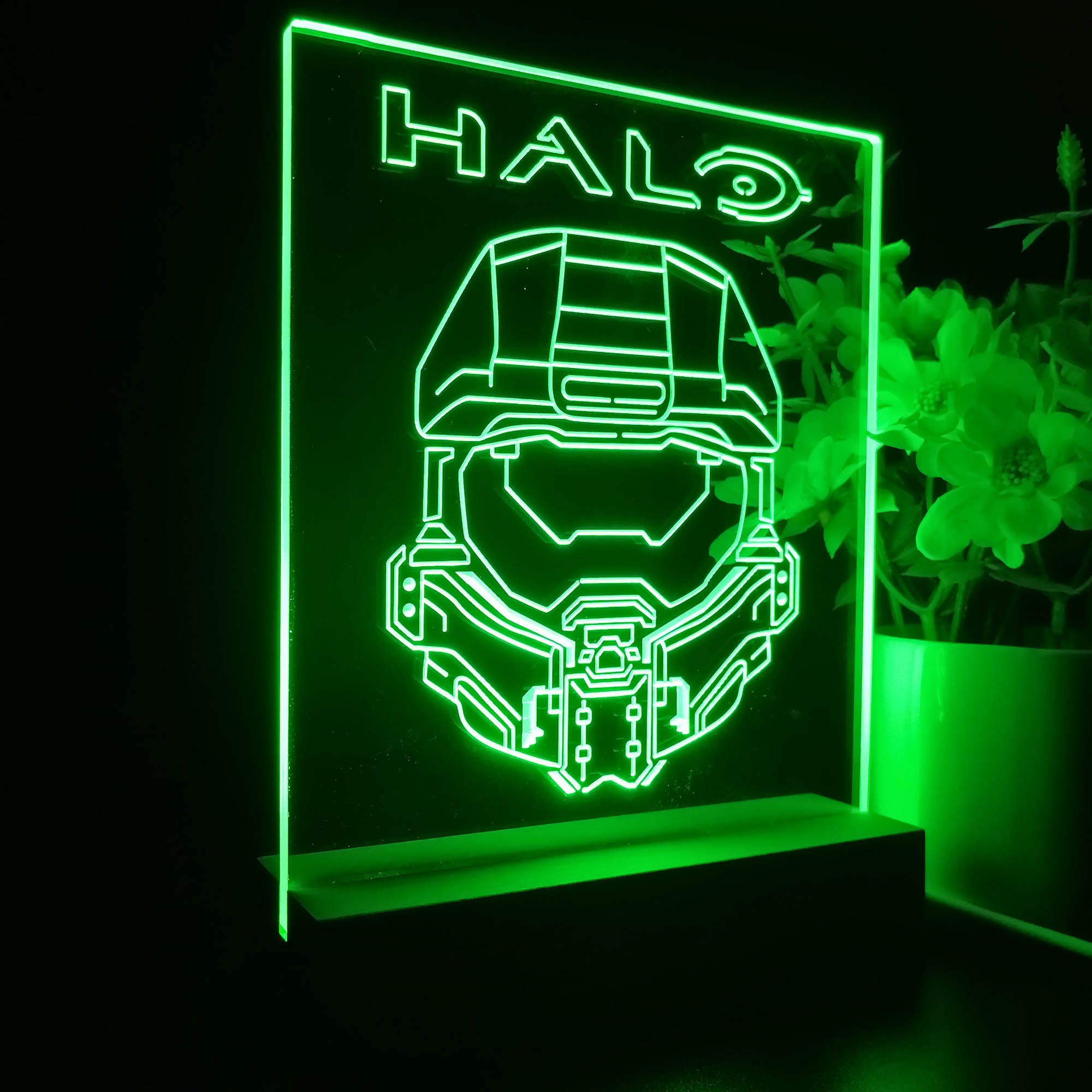 Halo Master Chief 3D LED Optical Illusion Sleep Night Light Table Lamp