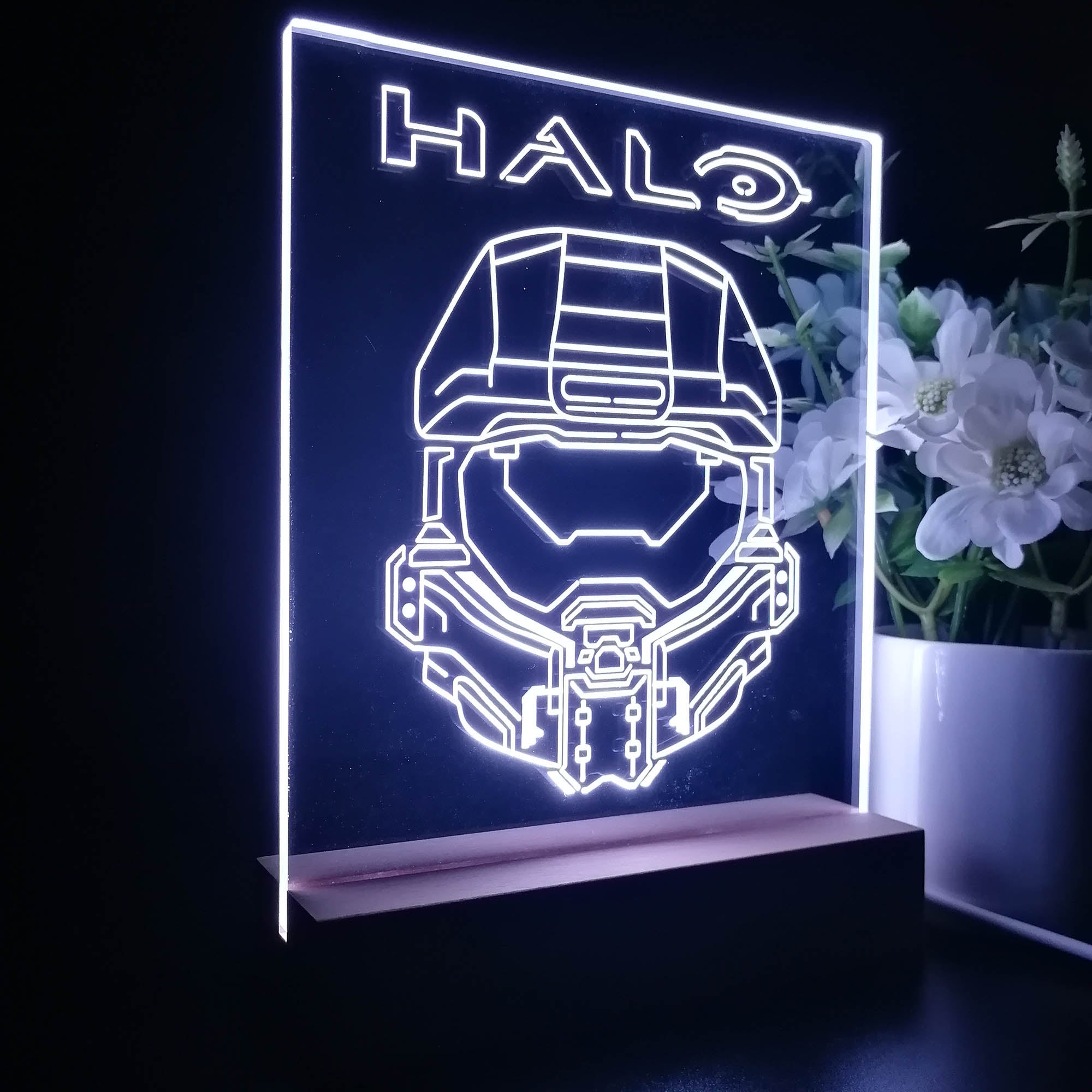 Halo Master Chief 3D Neon LED Night Light Sign Table Lamp