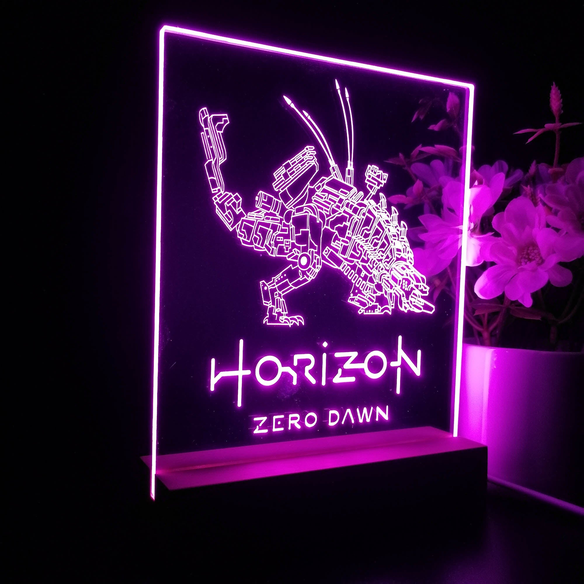 Horizon Zero Dawn Thunderjaws Anime Night Light 3D Illusion Lamp