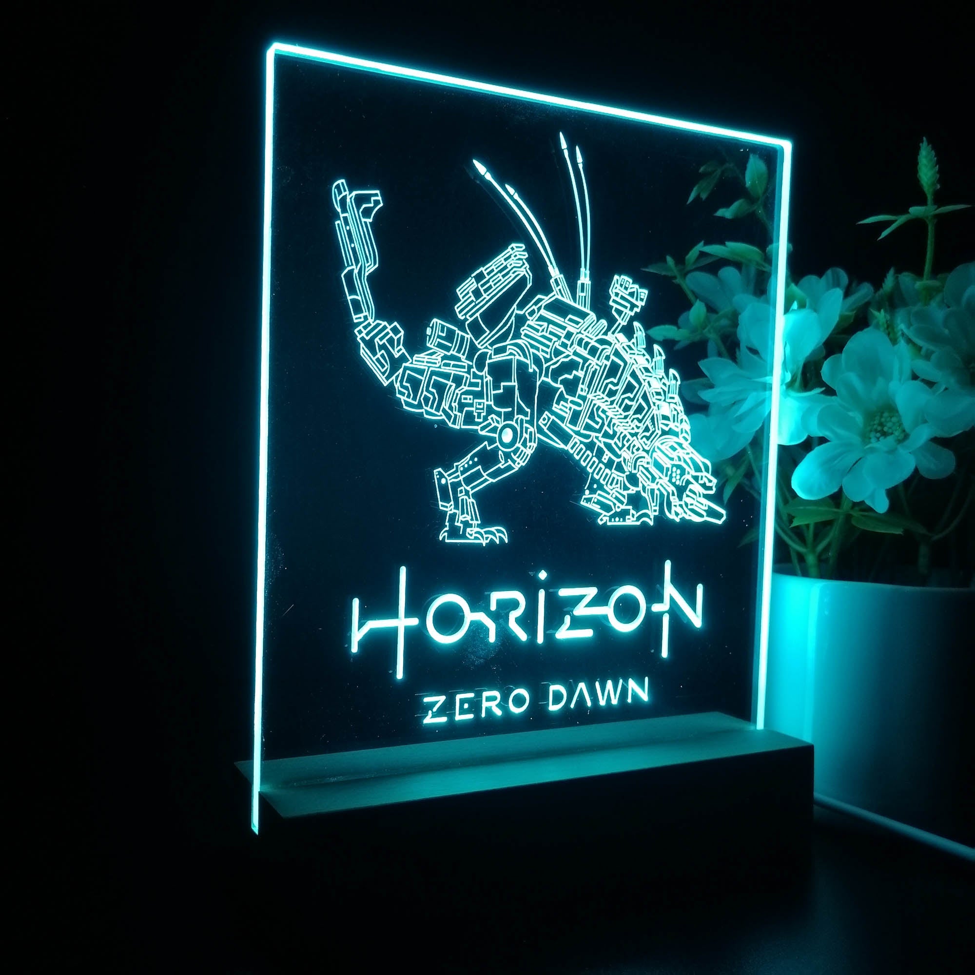 Horizon Zero Dawn Thunderjaws 3D Neon LED Night Light Sign Table Lamp