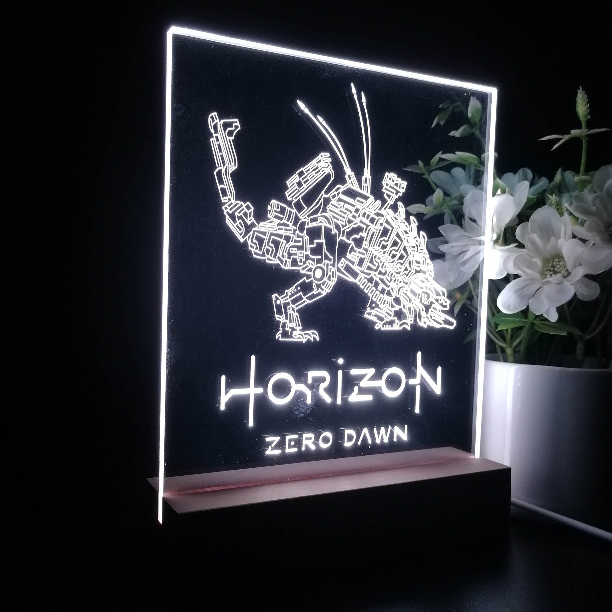 Horizon Zero Dawn Thunderjaws 3D Neon LED Night Light Sign Table Lamp