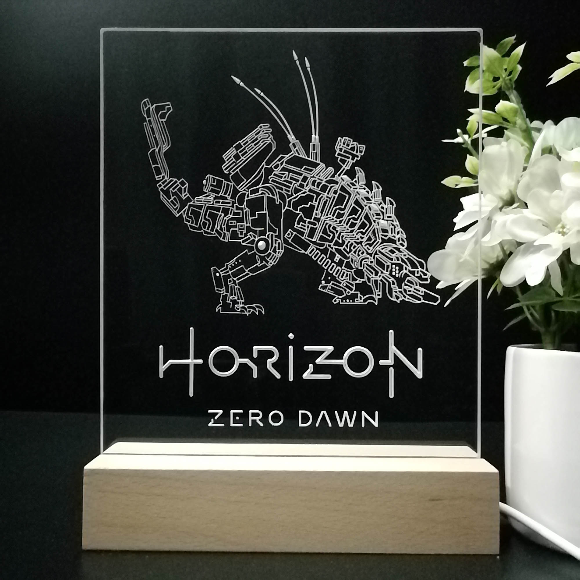 Horizon Zero Dawn Thunderjaws 3D Neon LED Night Light Sign Table Lamp