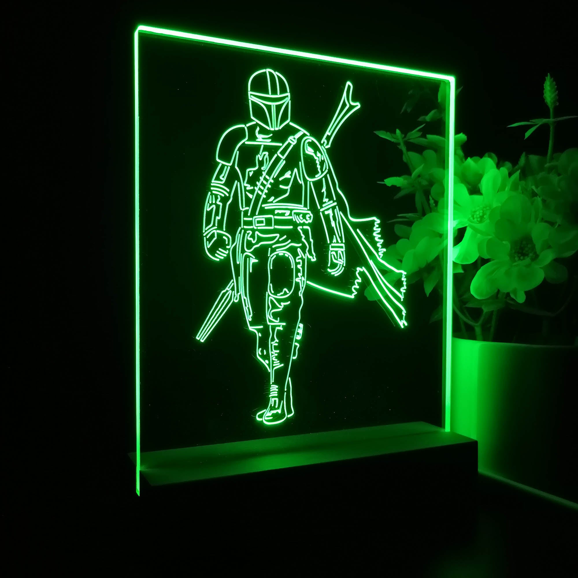 Mandalorian Star Wars 3D Neon LED Night Light Sign Table Lamp