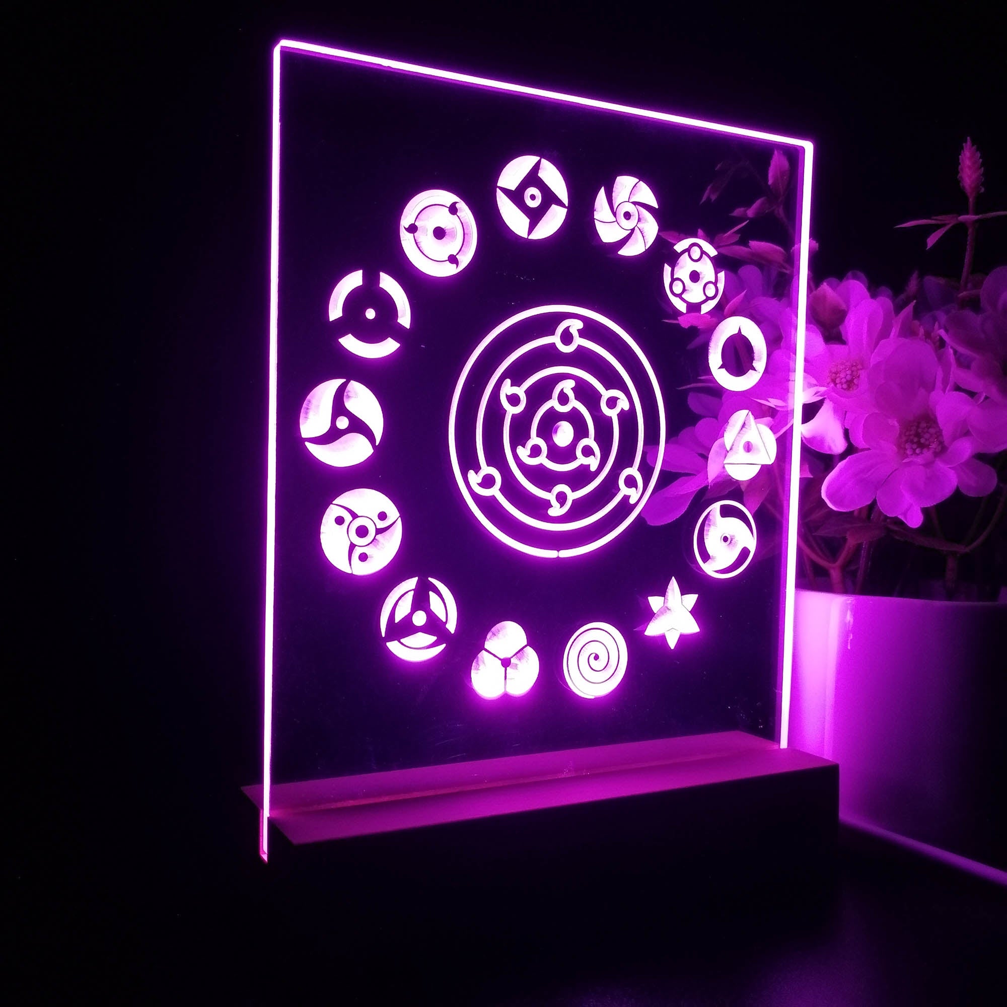 Naruto Sharingan Anime Night Light 3D Illusion Lamp