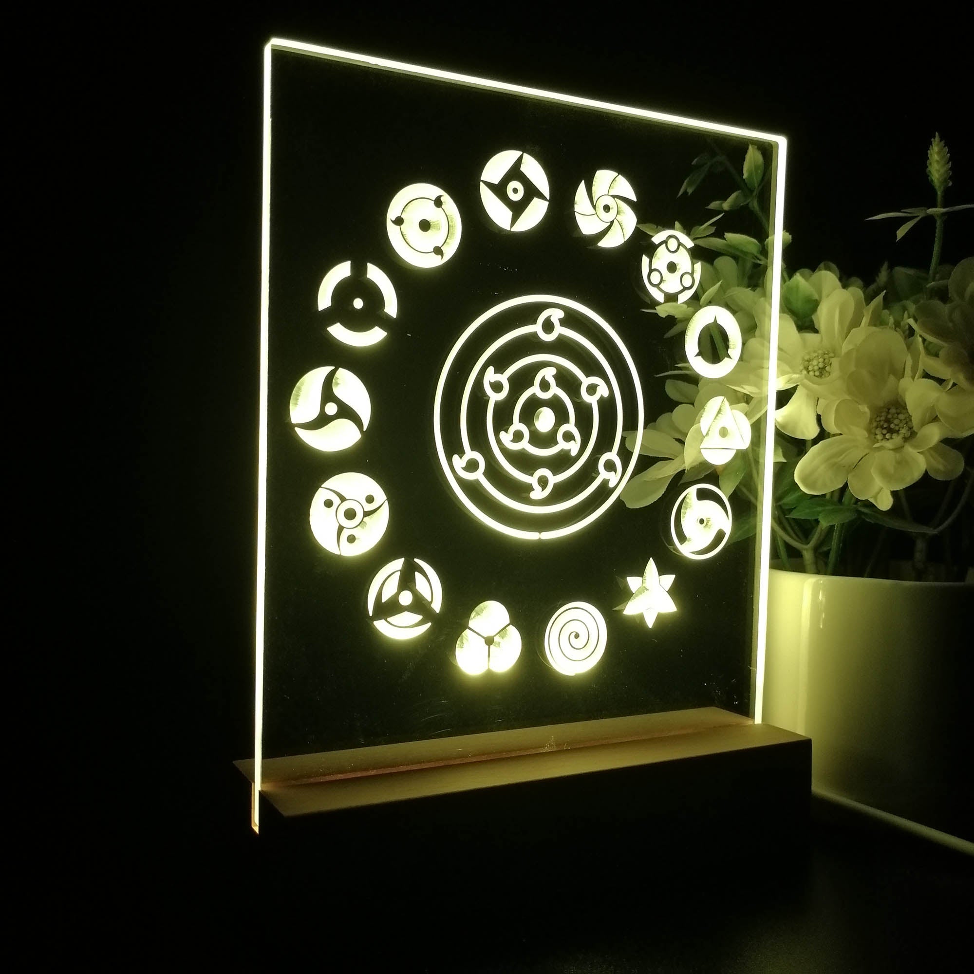 Naruto Sharingan 3D Neon LED Night Light Sign Table Lamp