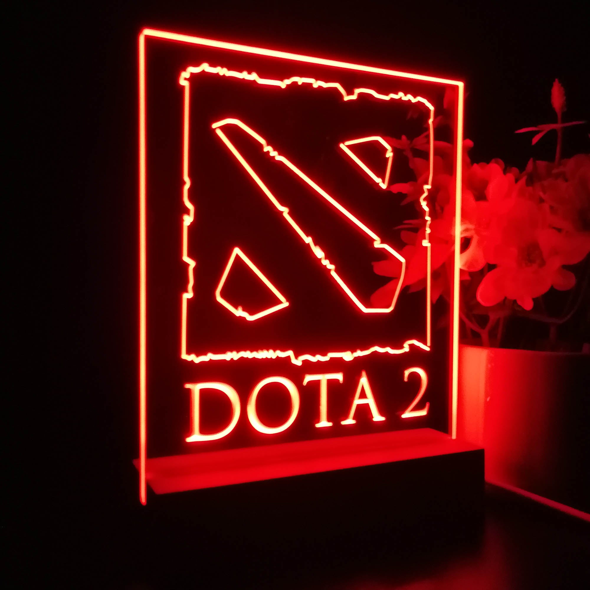 Dota 2 3D Neon LED Night Light Sign Table Lamp