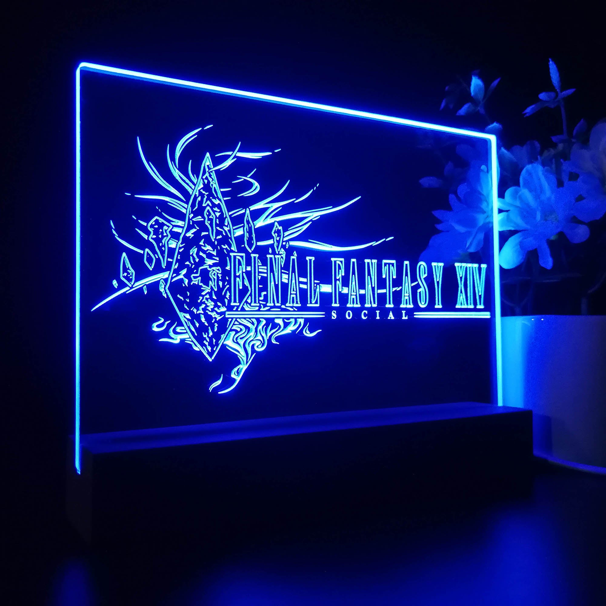 Final Fantasy XIV 3D Neon LED Night Light Sign