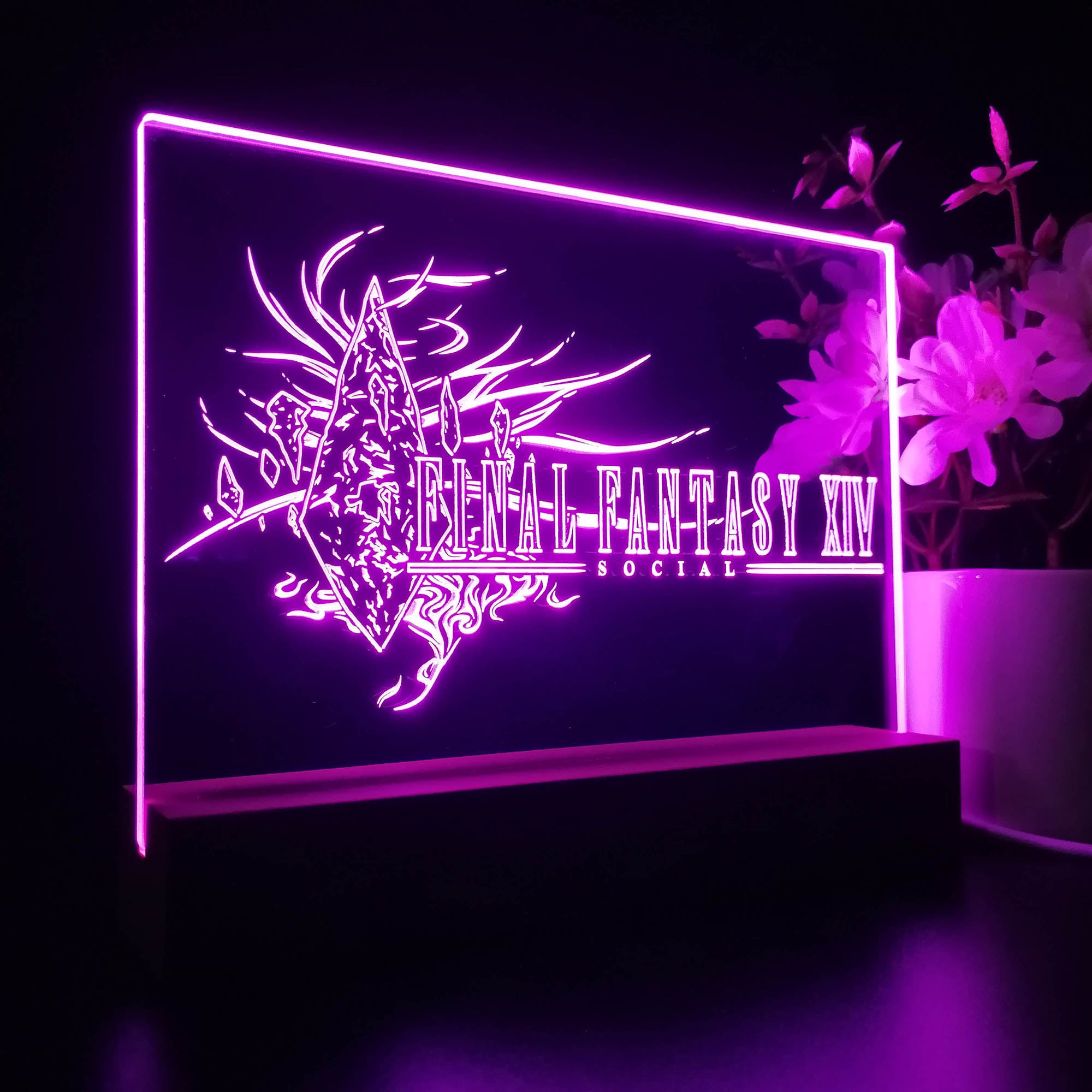 Final Fantasy XIV 3D Neon LED Night Light Sign