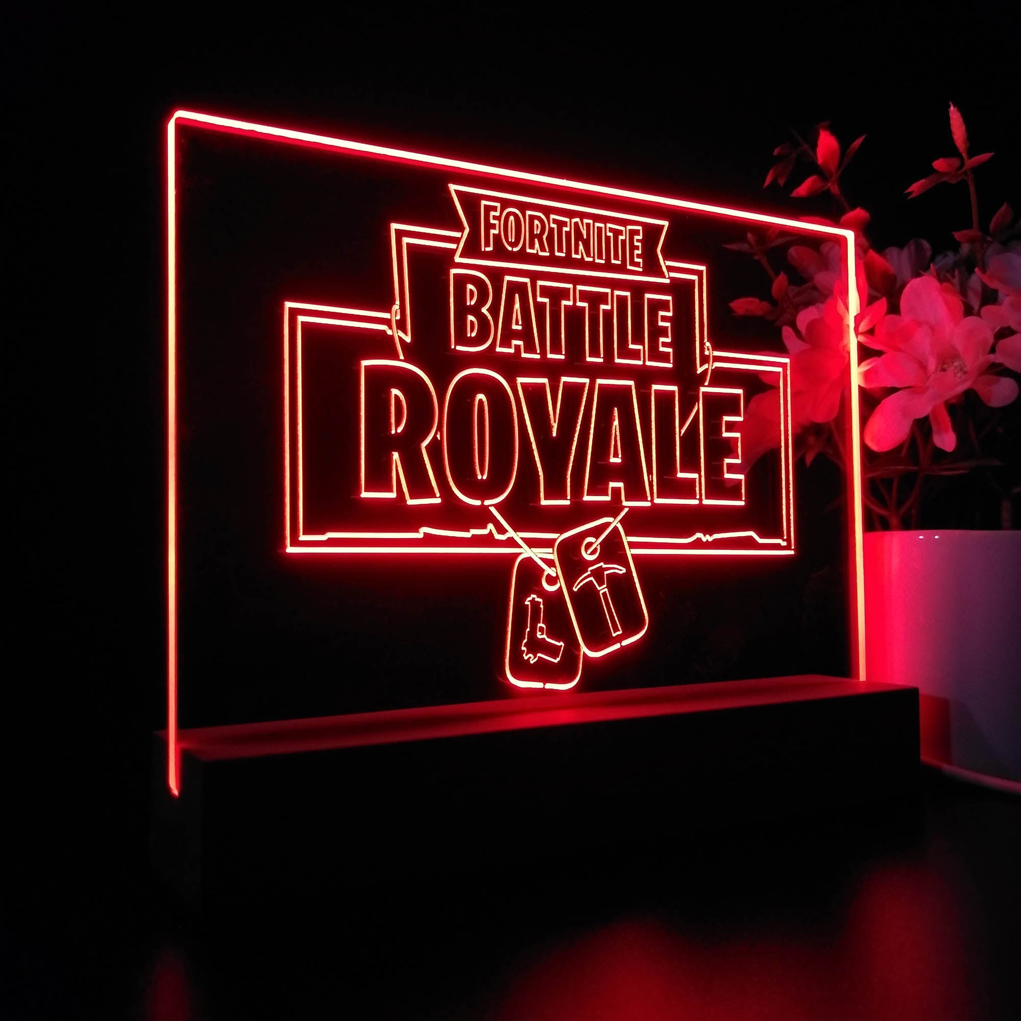 Fortnite Battle Royale 3D Neon LED Night Light Sign