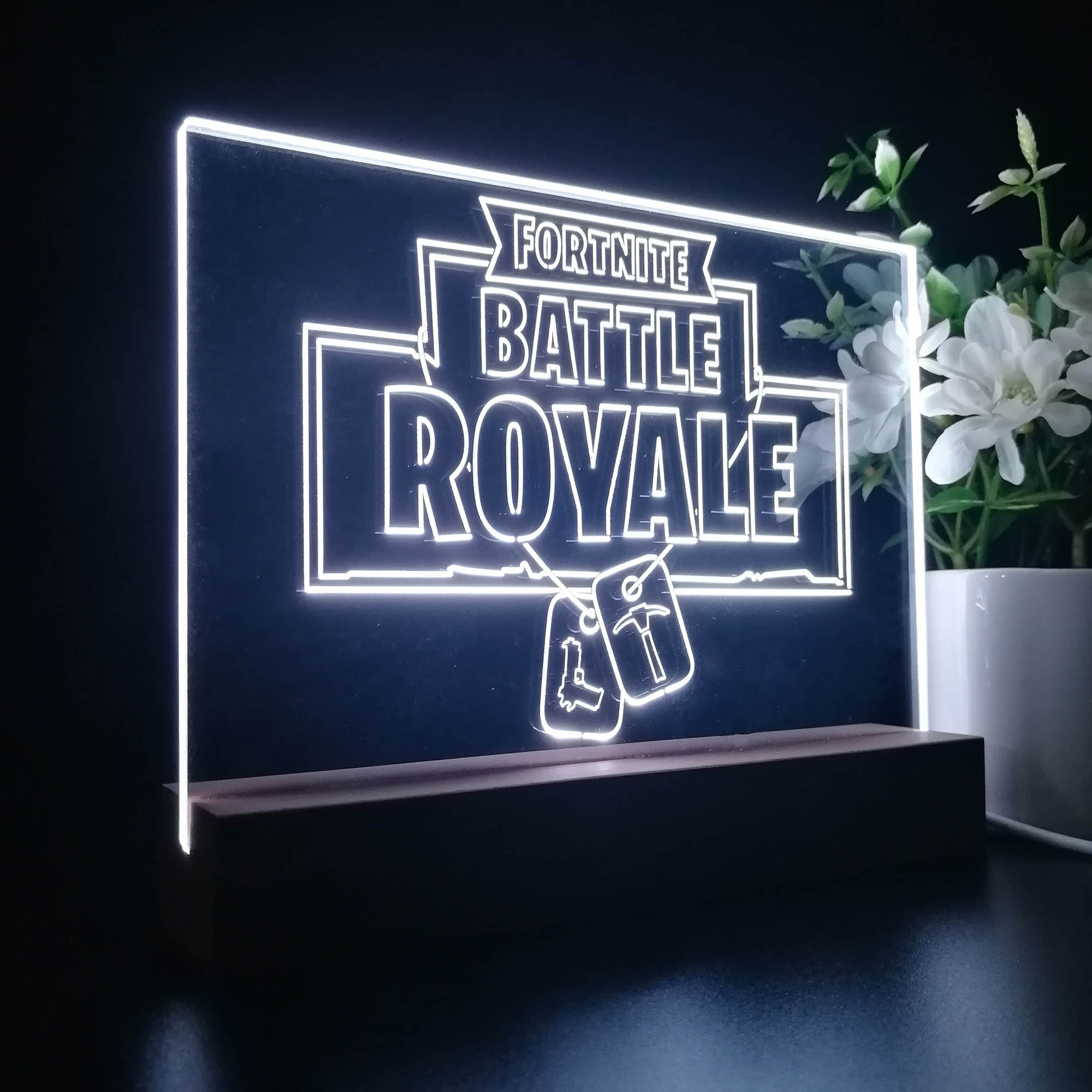 Fortnite Battle Royale 3D Neon LED Night Light Sign