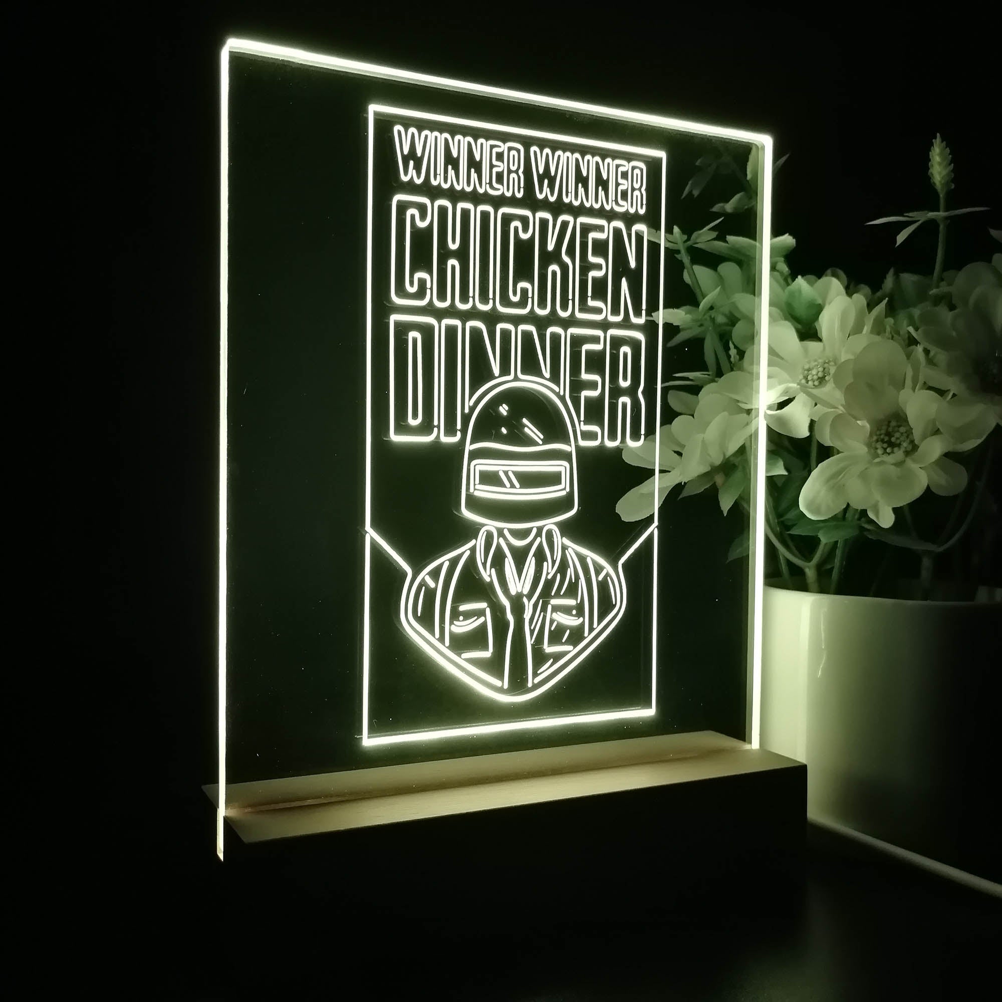 PUBG 3D Neon LED Night Light Sign Table Lamp