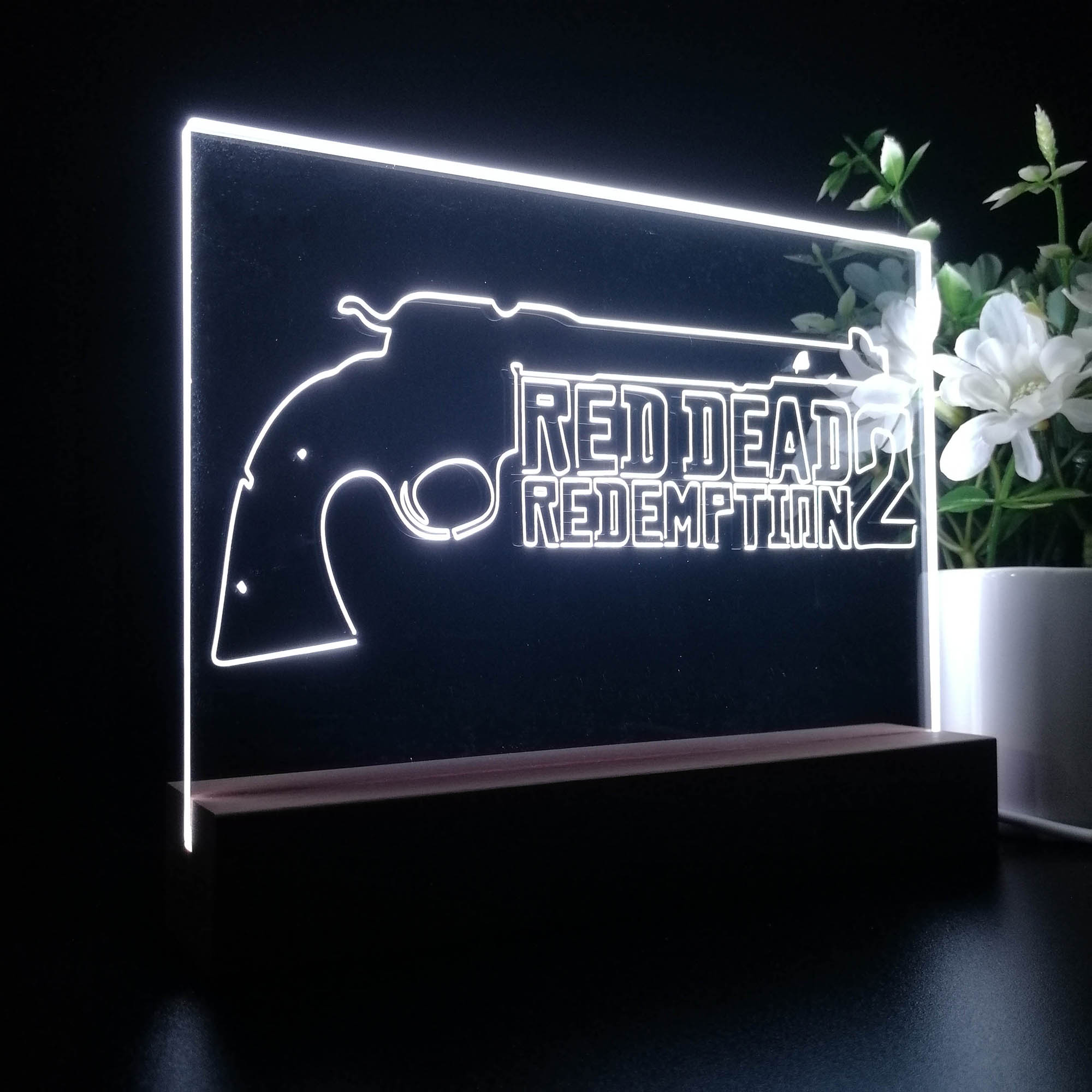 Red Dead Redemption 2 3D LED Optical Illusion Sleep Night Light