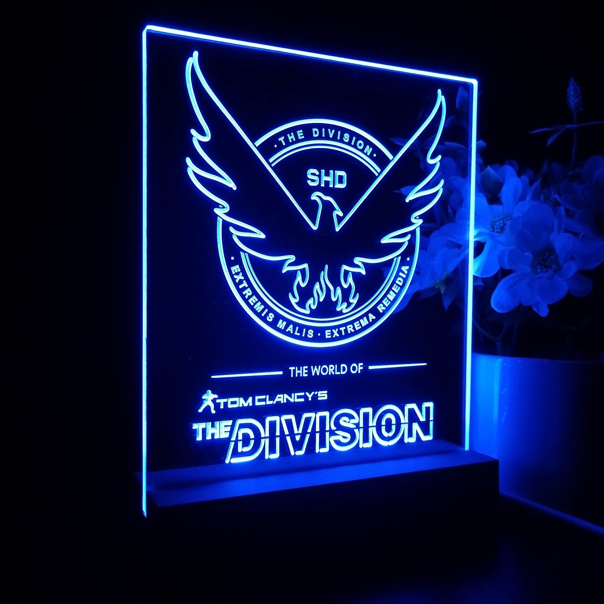 Tom Clancy's Division 3D Neon LED Night Light Sign Table Lamp